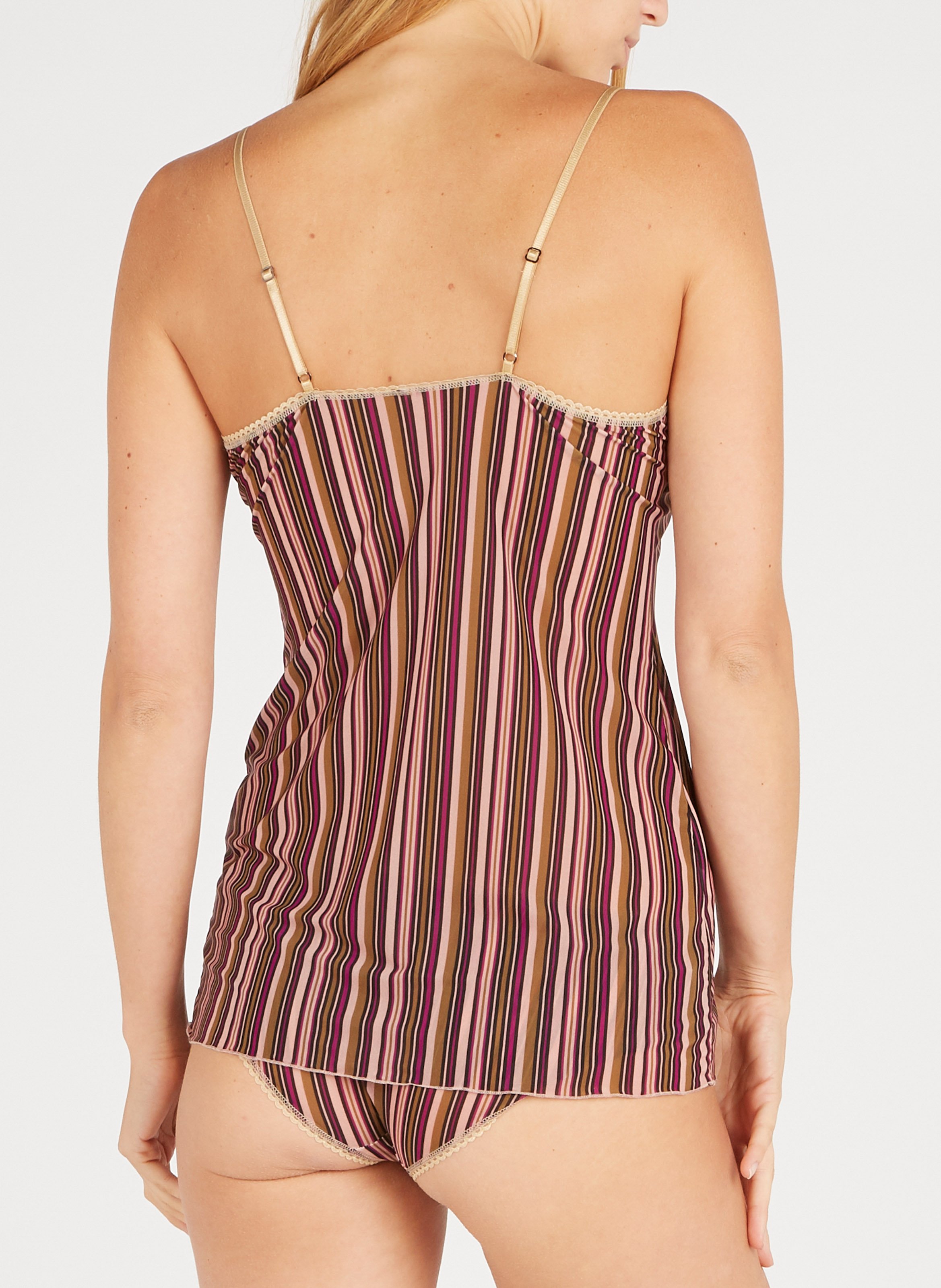 Strappy printed microfiber camisole MOMONI Black