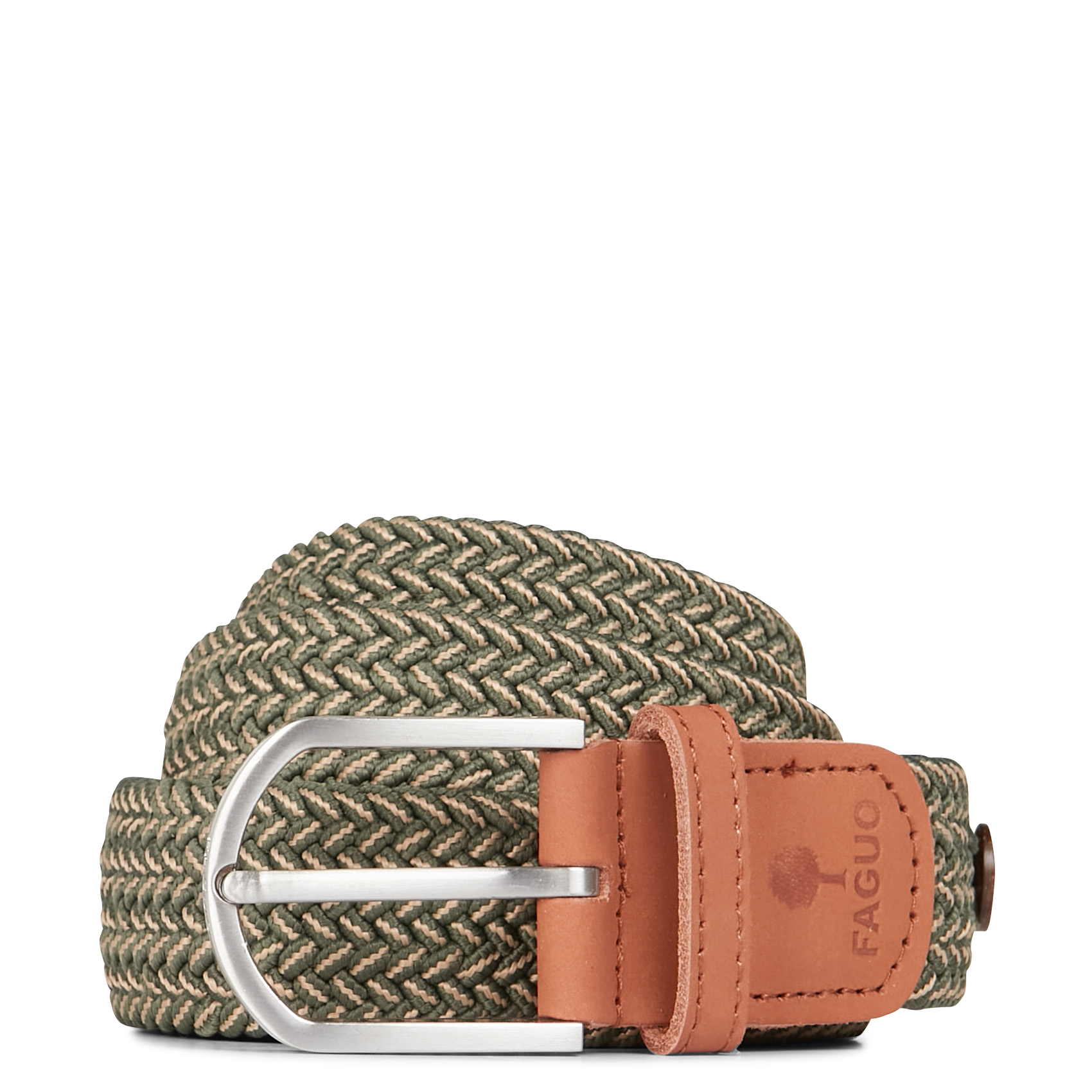 Geflochtener Gürtel mit Schnalle FAGUO Khaki