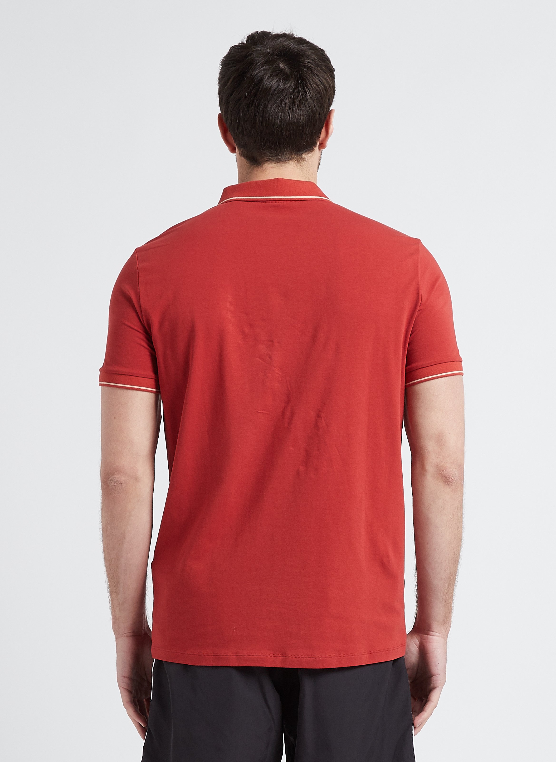 Armani red polo outlet shirt