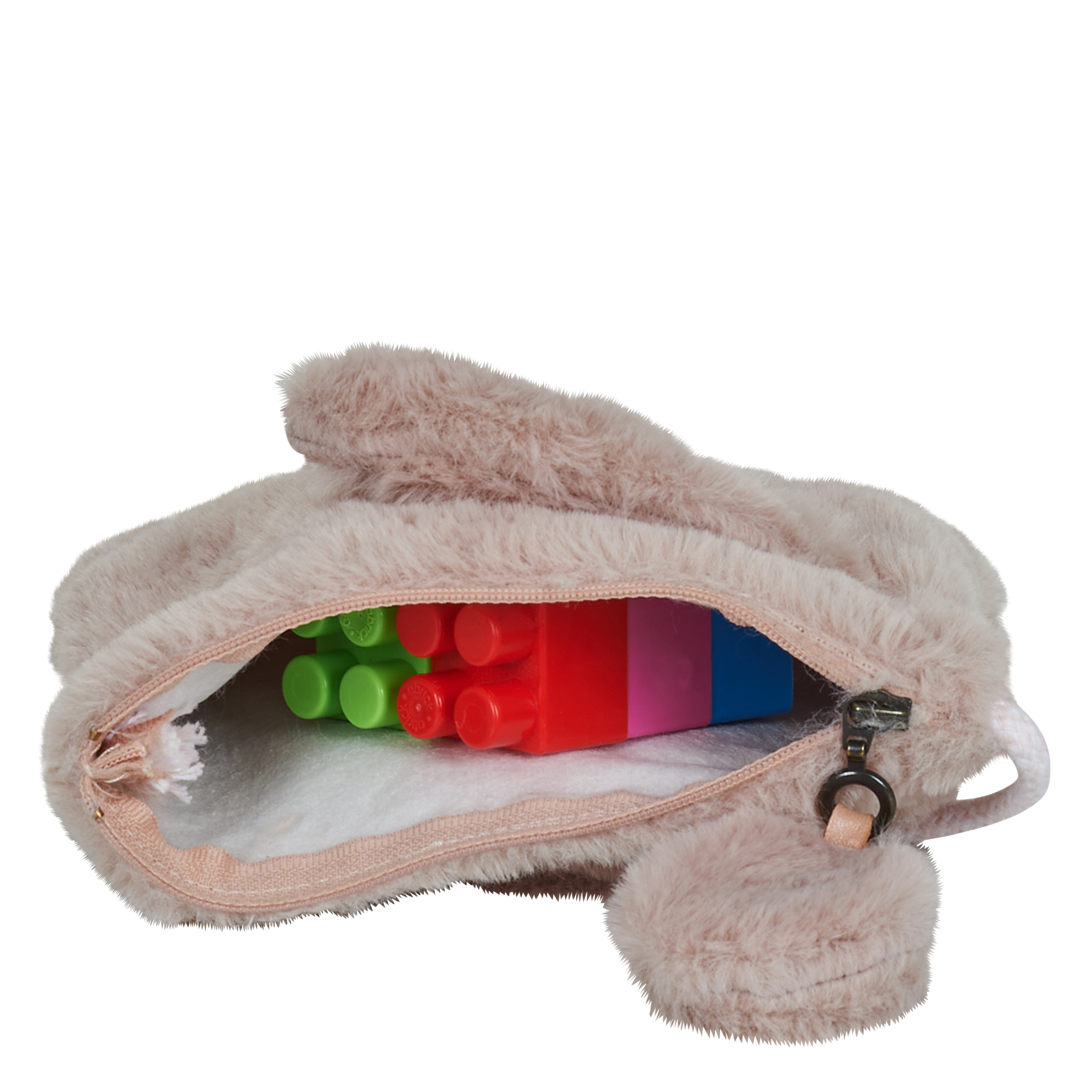 Sac bandoulière en fourrure synthétique EASY PEASY Rose