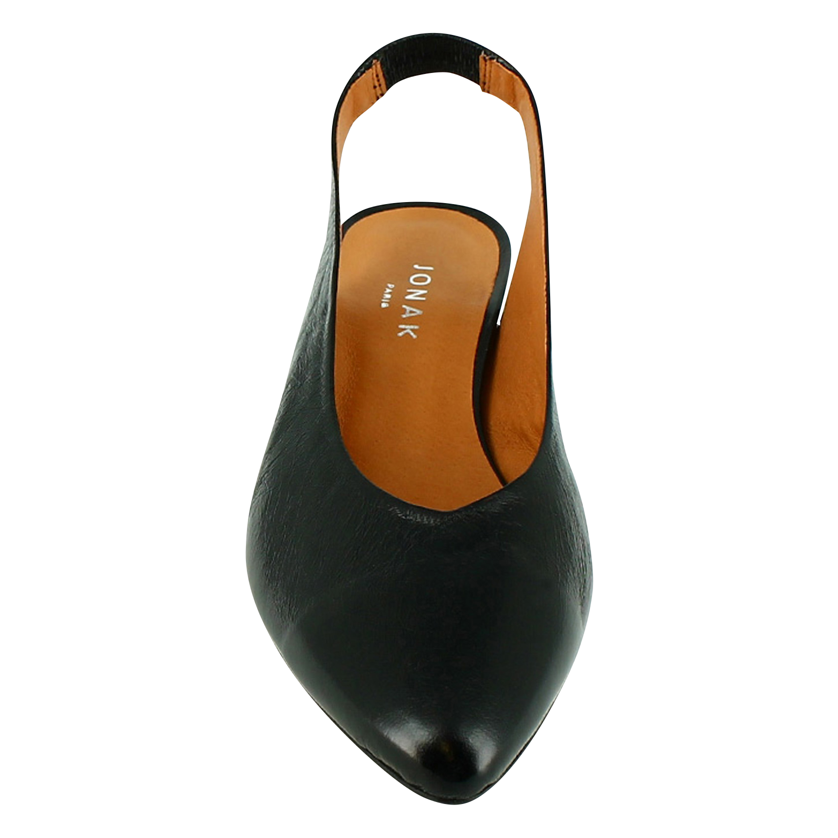 Ballerines en cuir lisse Noir