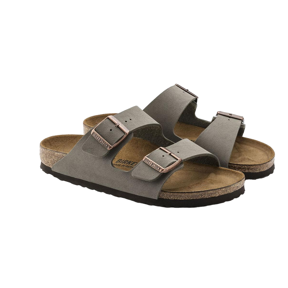 Faux leather sandals BIRKENSTOCK Grey