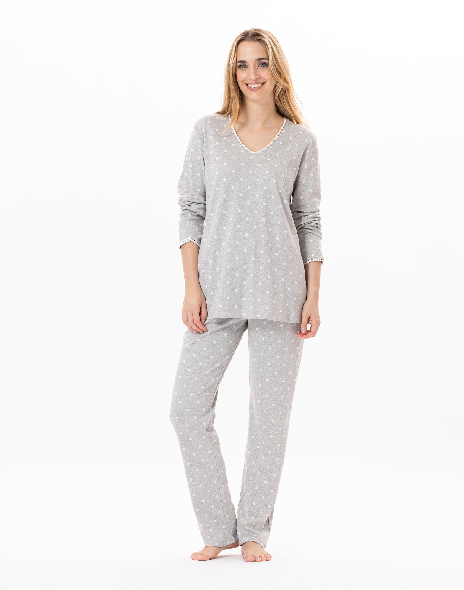 Cotton pajama top LE CHAT Grey