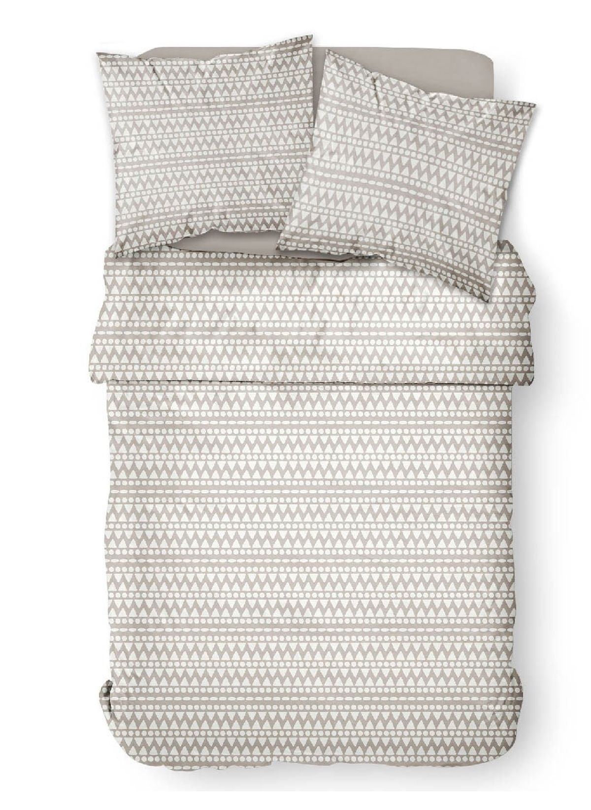 Ethnic printed cotton bedding set TODAY LINGE DE MAISON Grey