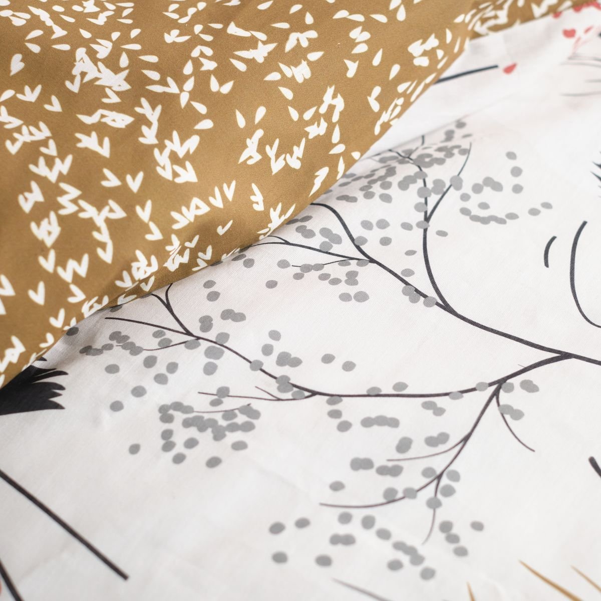 Printed cotton bed set TODAY LINGE DE MAISON Beige