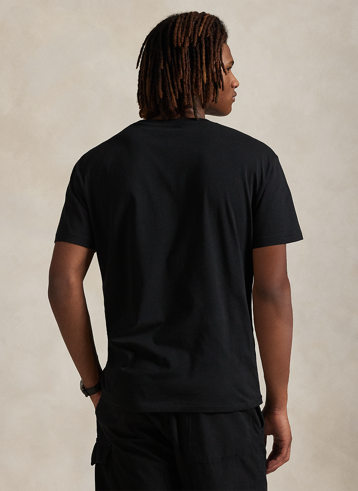 Tee-shirt col rond en coton POLO RALPH LAUREN Noir