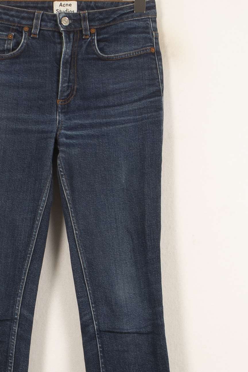 Cropped slim jeans with studs ACNE STUDIOS - Seconde Main Blue