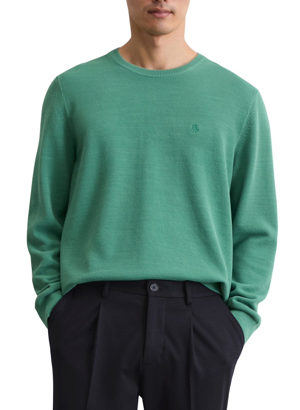 Pull droit en coton MARC O'POLO Vert