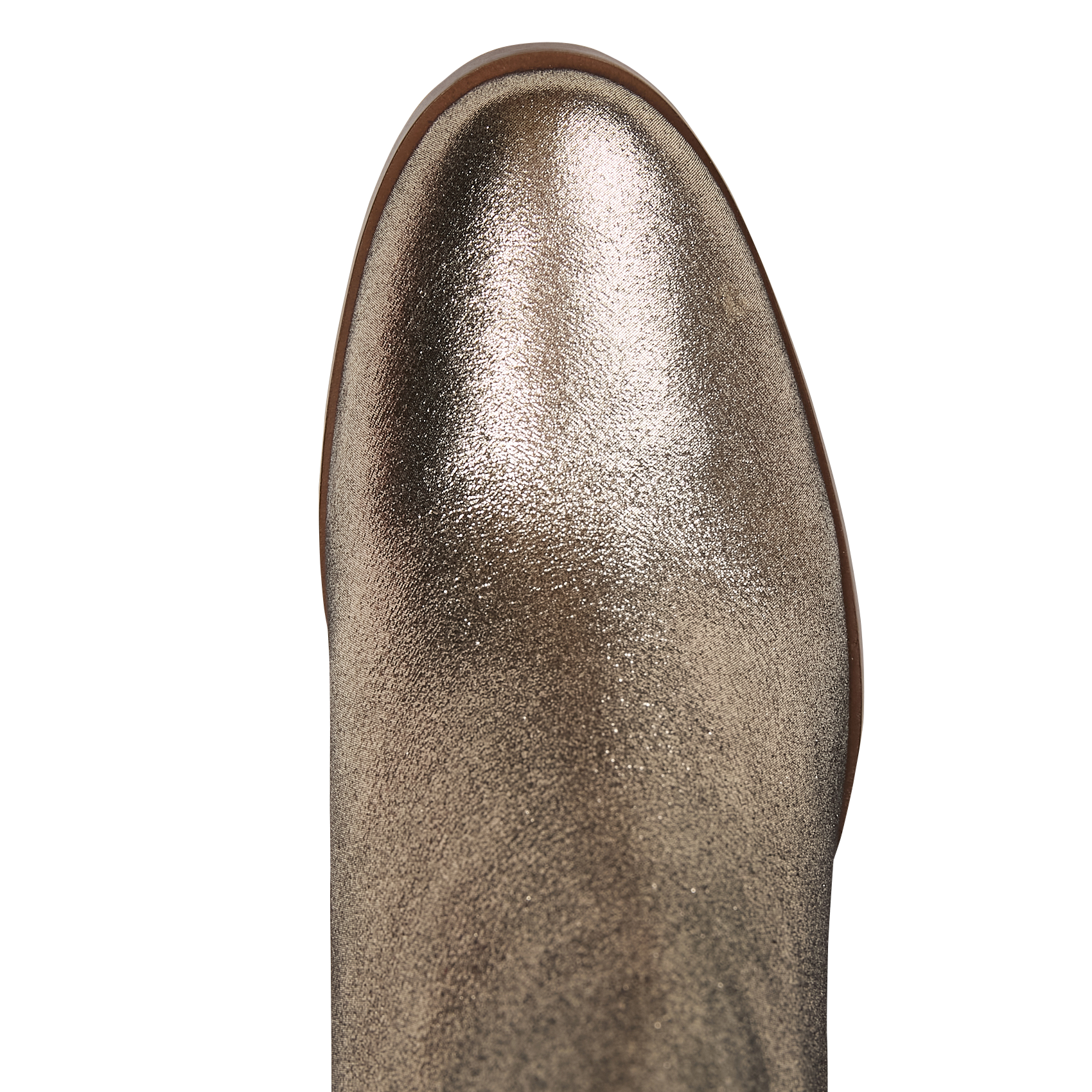 Glanzende, leren enkellaarzen met hak MAISON TOUFET Goudkleurig