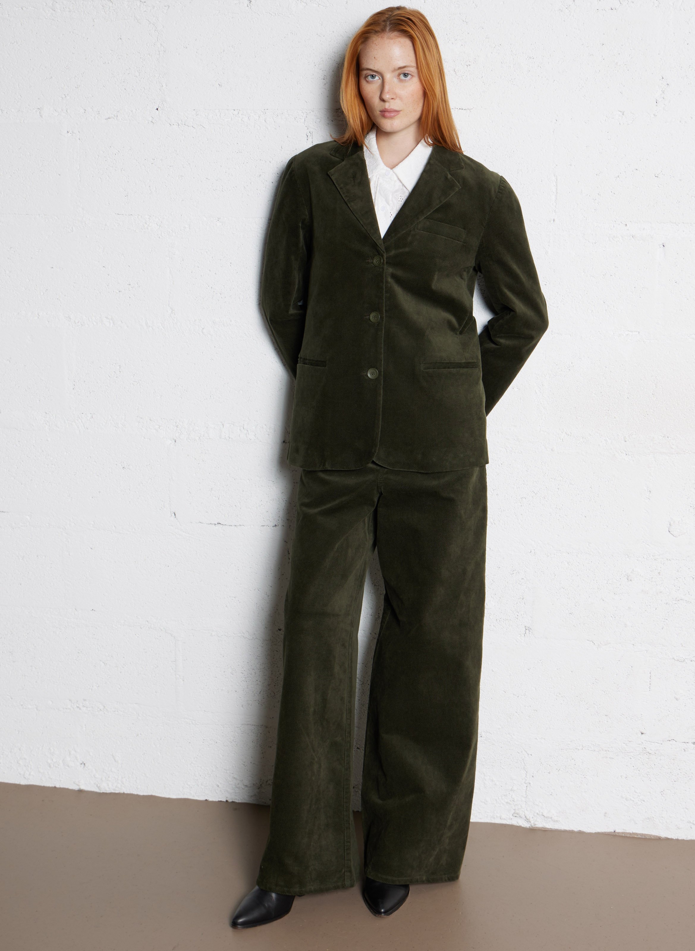 Chemise oversize col classique en coton SEE U SOON Blanc