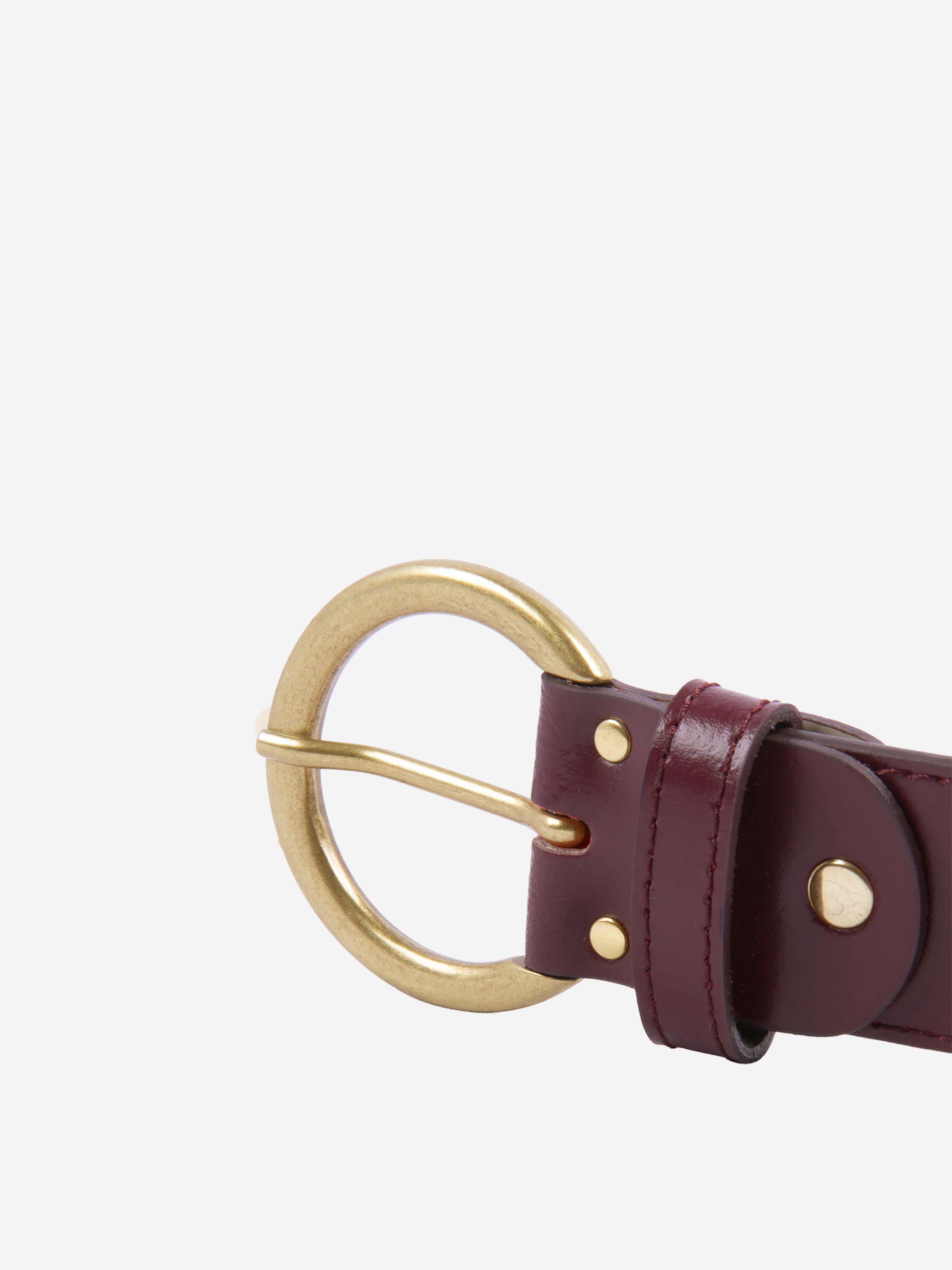 Smooth leather bohemian belt JULES & JENN Red