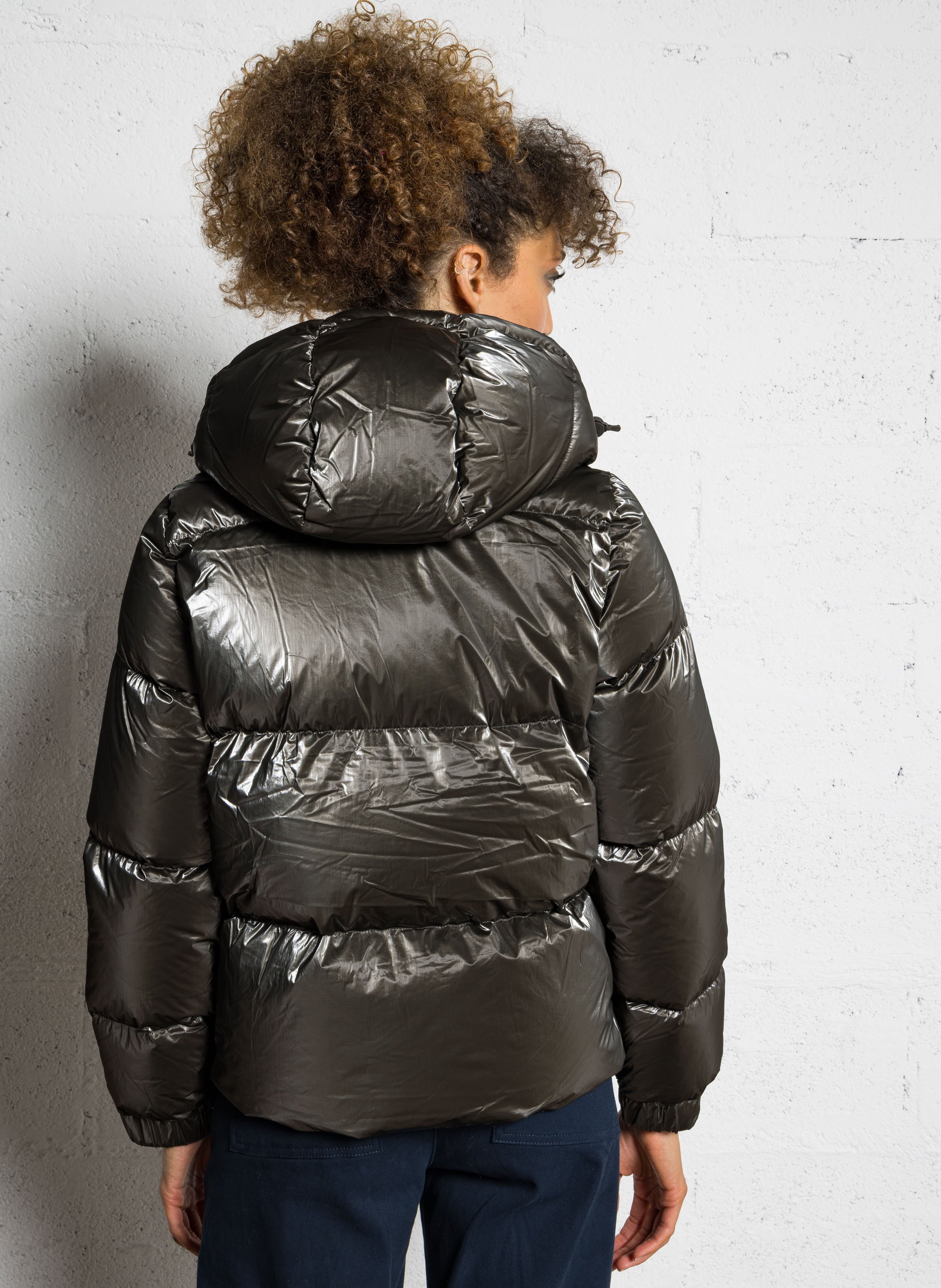 Kurze Oversize-Steppjacke K-WAY Grun