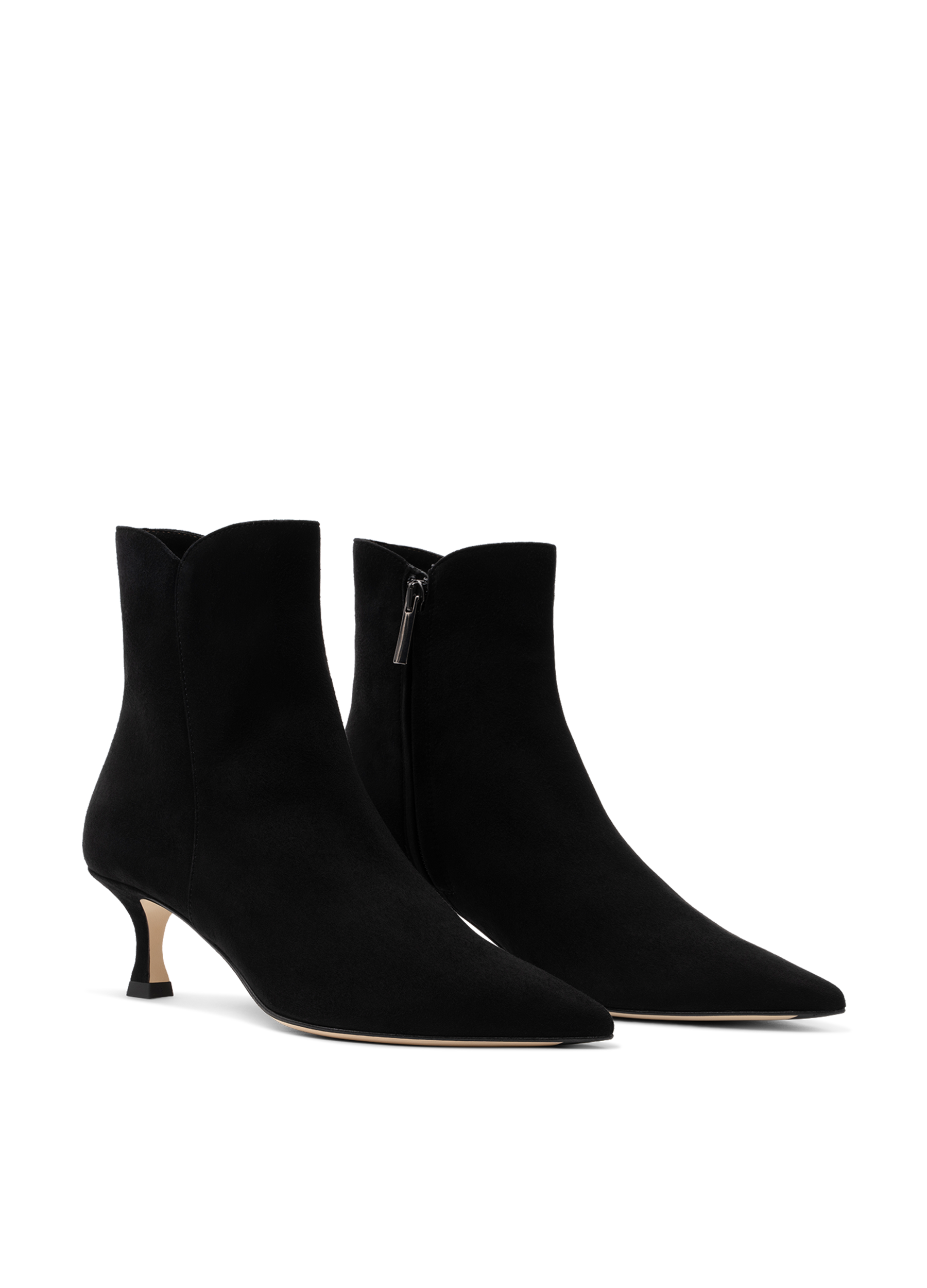 Black goat leather ankle boots PARALLELE PARIS Black