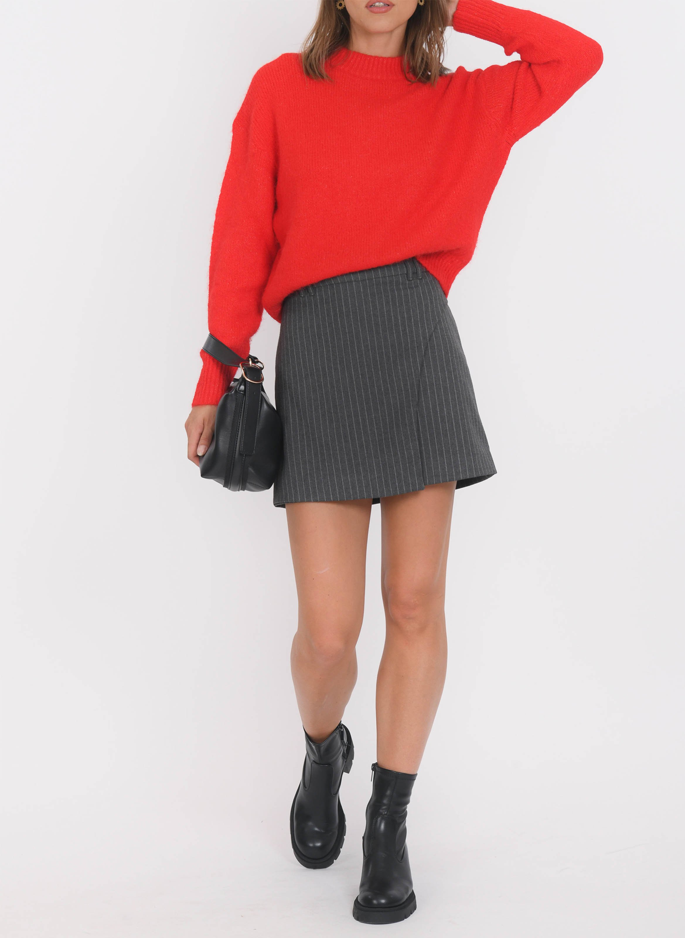 Jupe courte rayée KOOKAI Gris