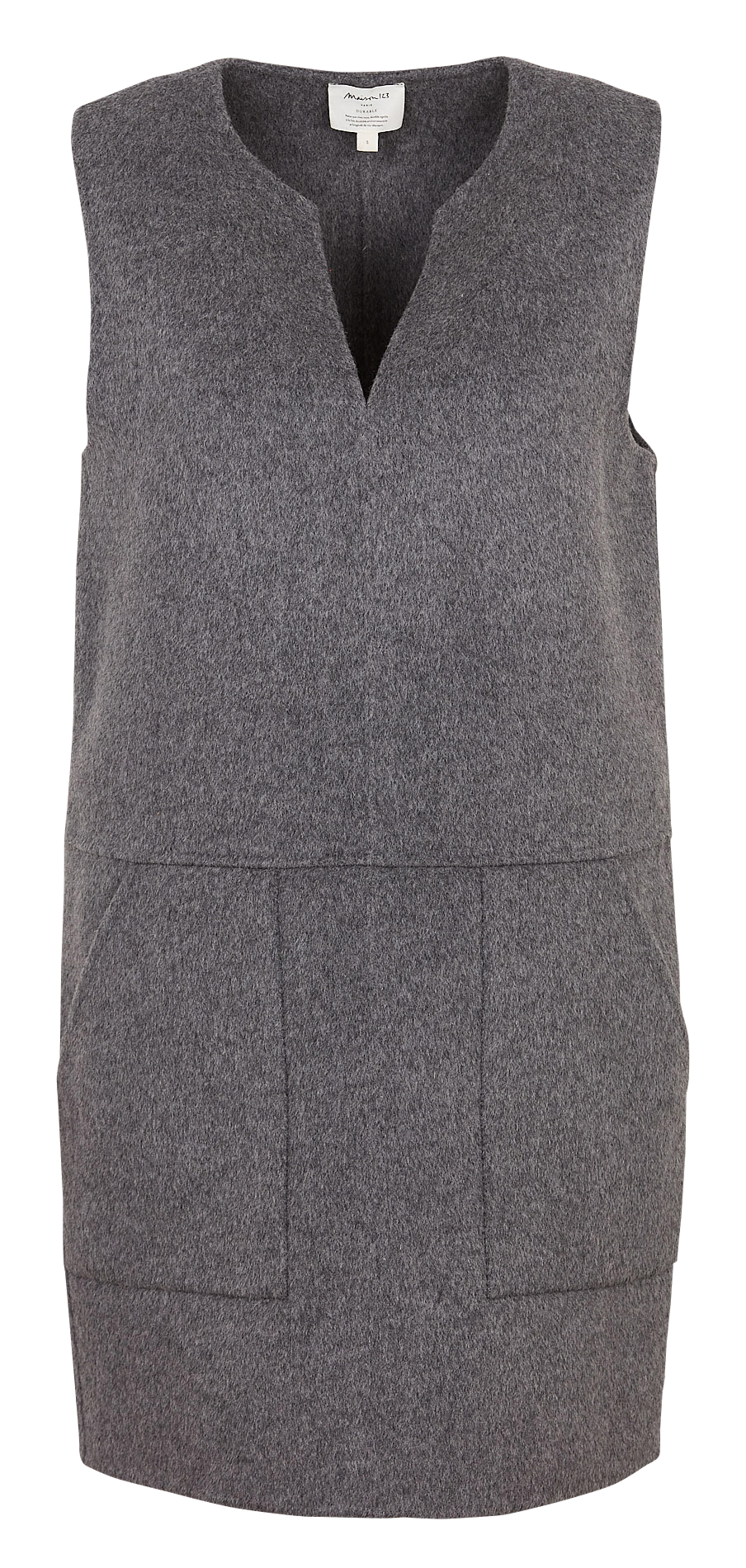 Robe sans manches unie en laine mélangée MAISON 123 Gris
