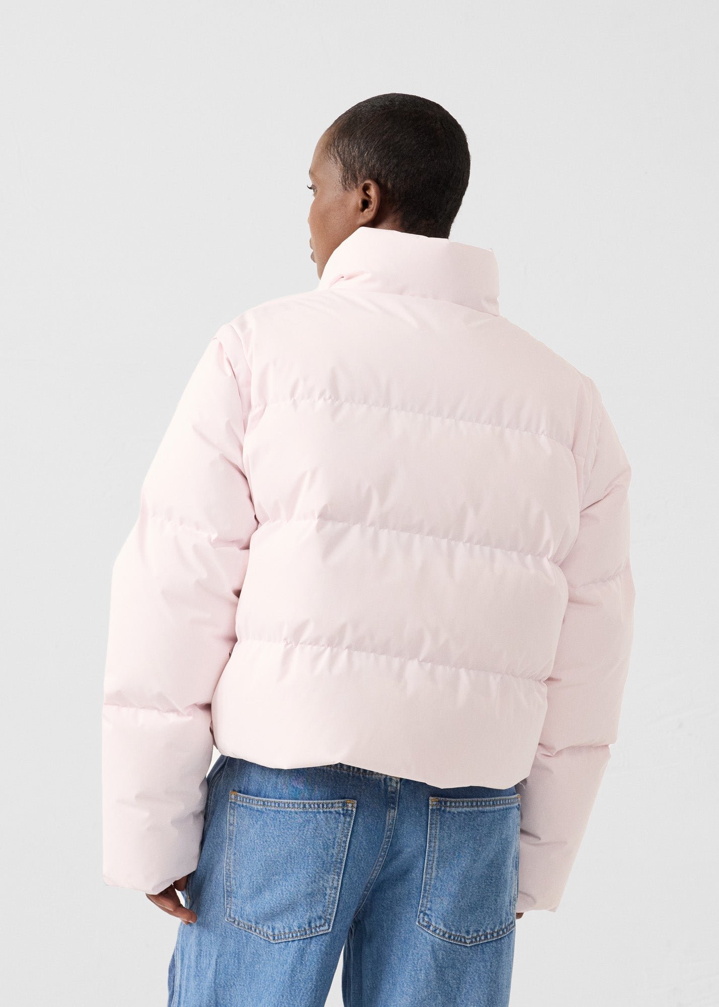 Puffer jacket for extreme cold by Paule. JOTT Pink