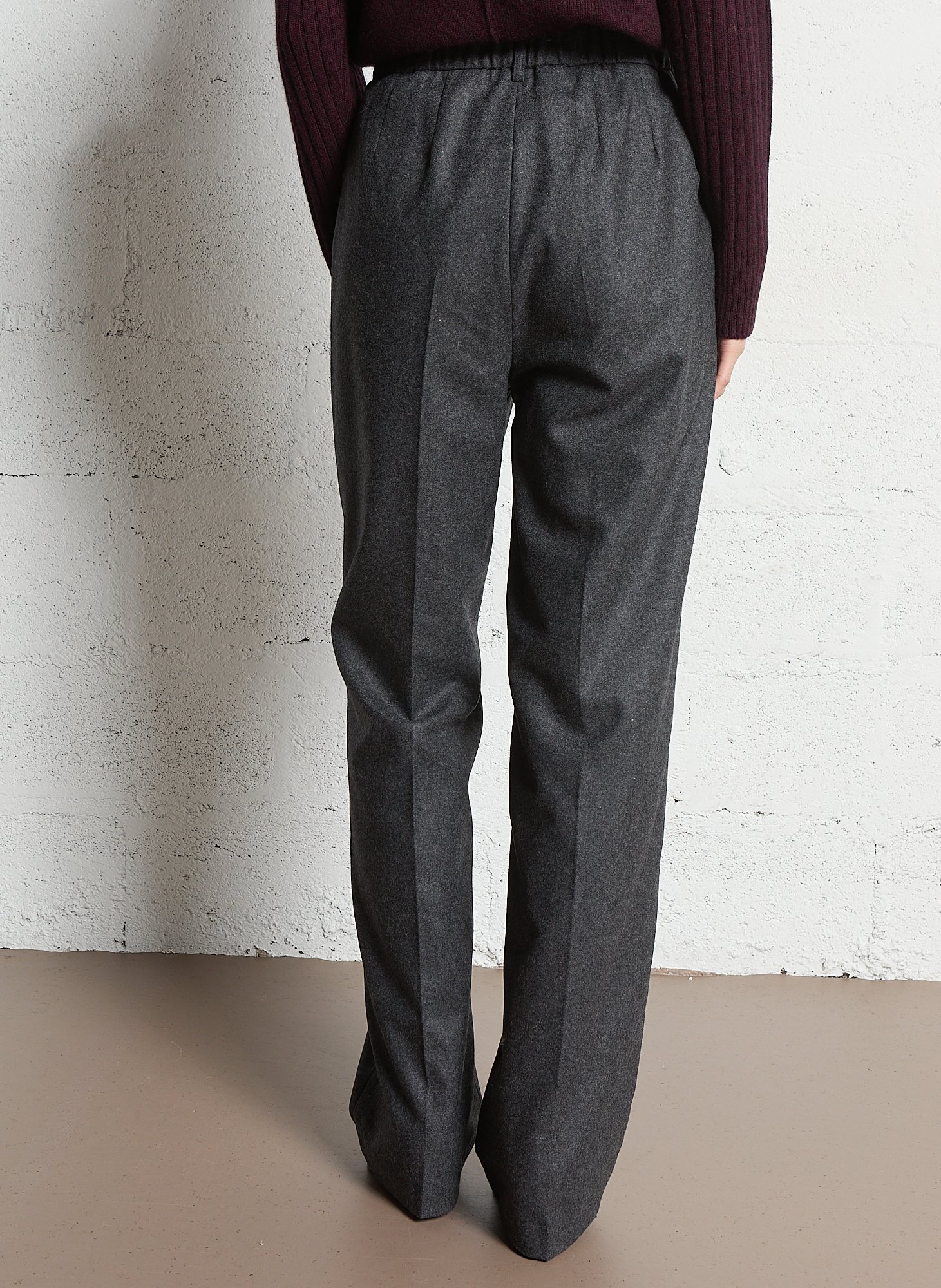 Straight wool trousers MAISON 123 Grey