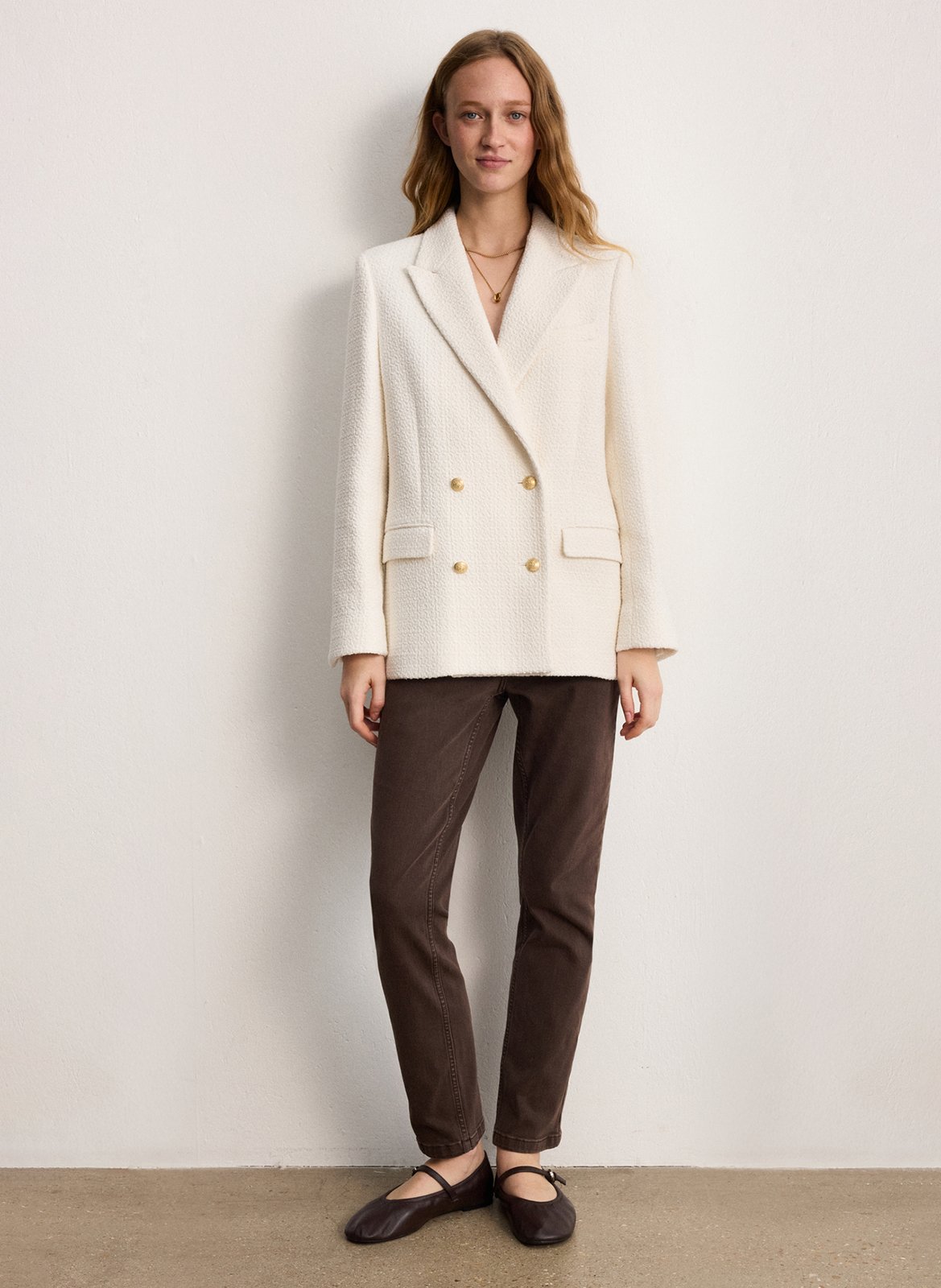 Baumwoll-Mix-Jacke mit Reverskragen PABLO Beige