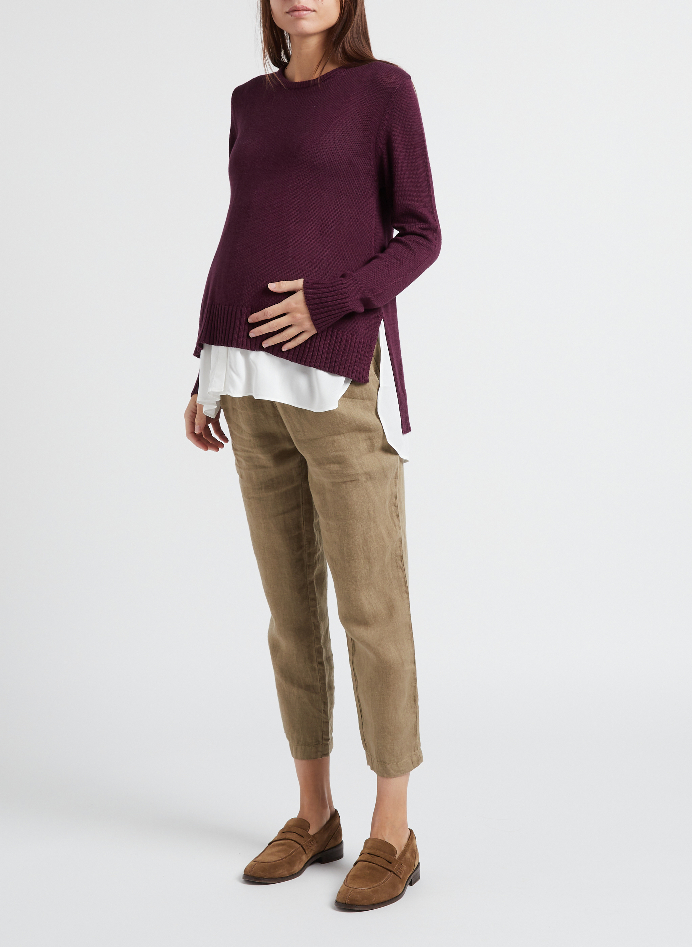 Pull grossesse et allaitement 2 en 1 SERAPHINE Rouge