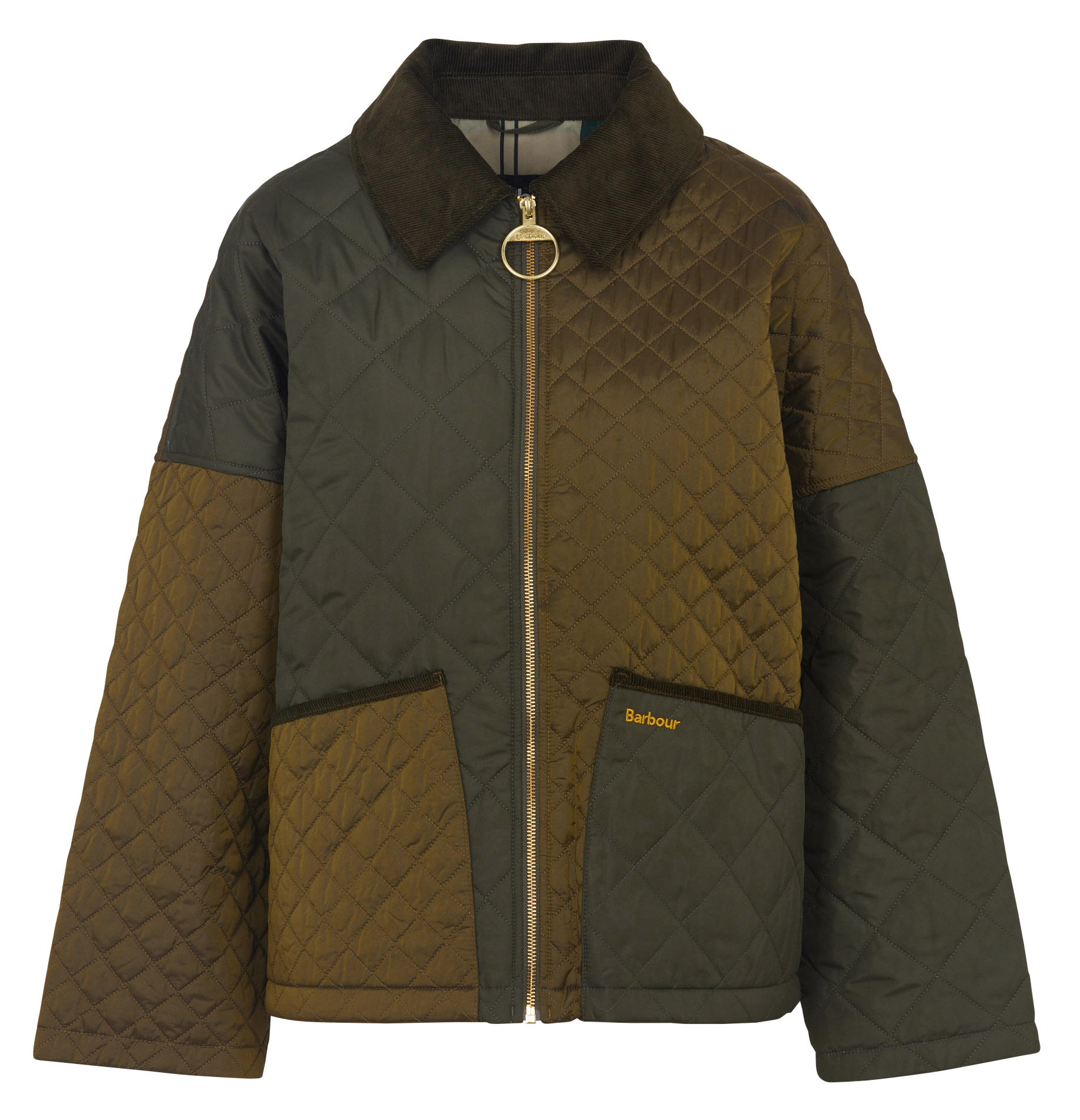 Veste ample matelassée à zip BARBOUR Vert