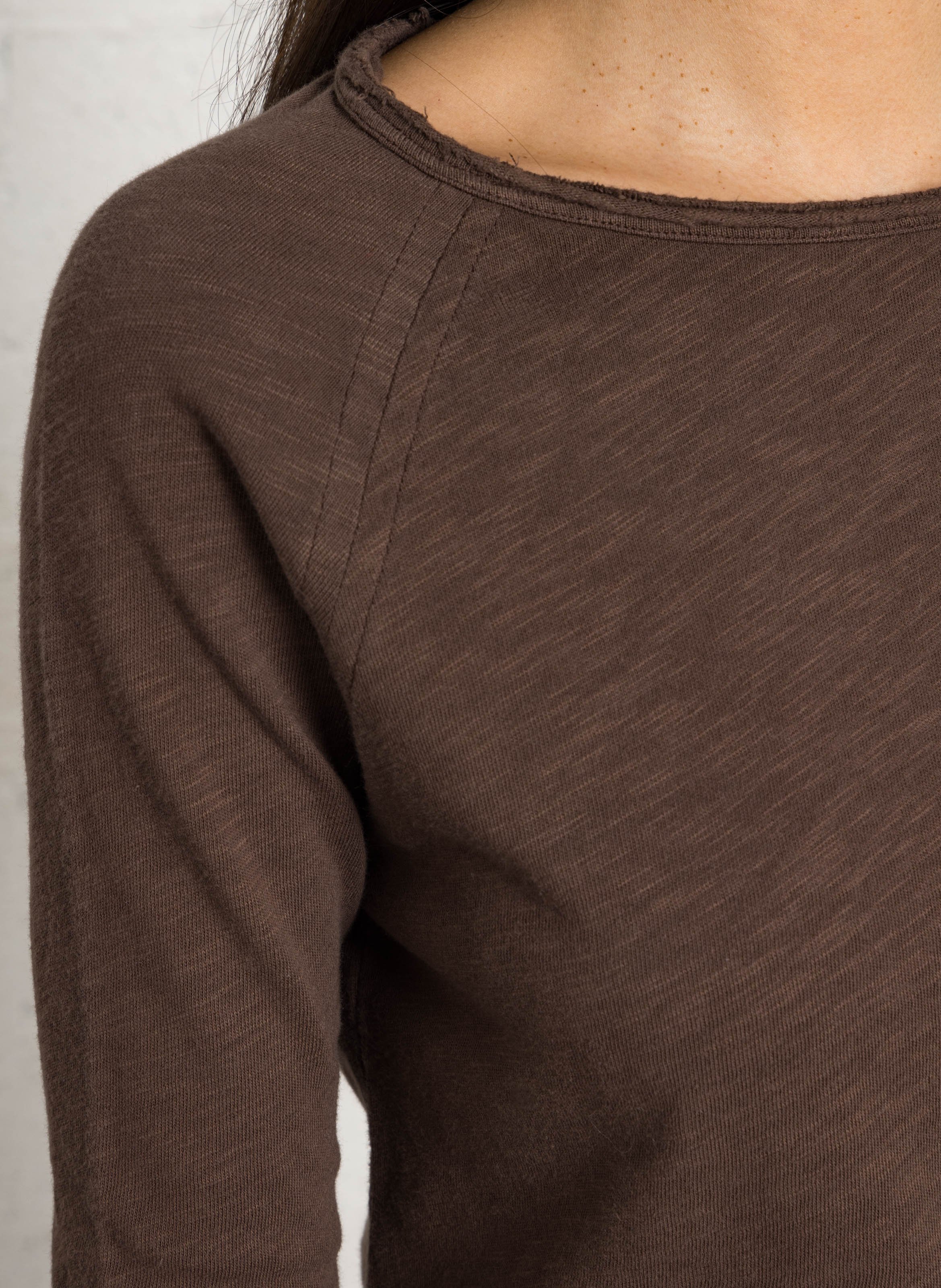 Tee-shirt col rond en coton AMERICAN VINTAGE Marron