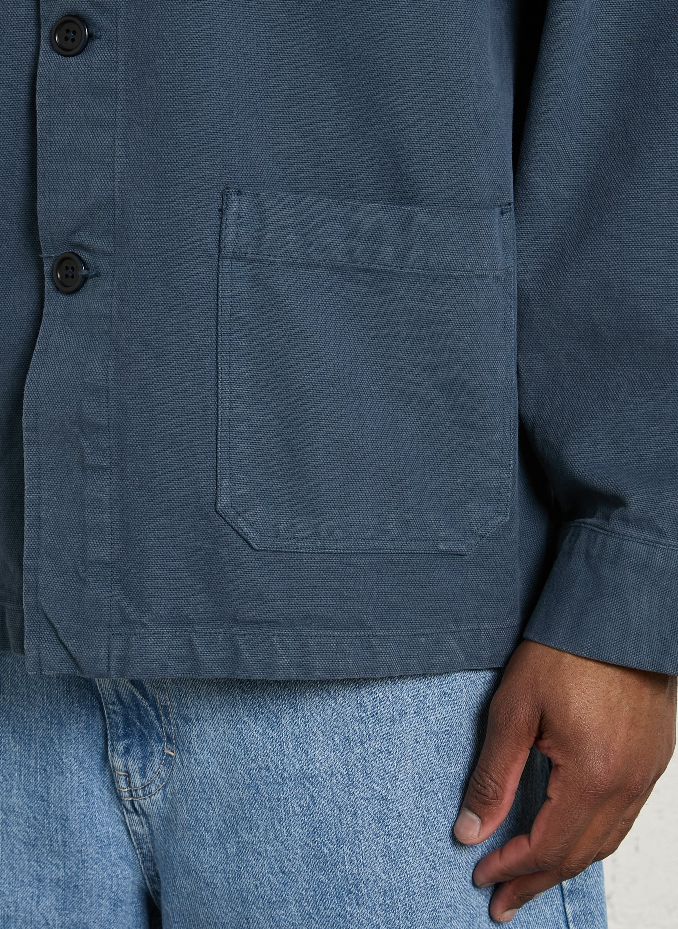 Baumwolljacke im Workwear-Stil COLORFUL STANDARD Blau