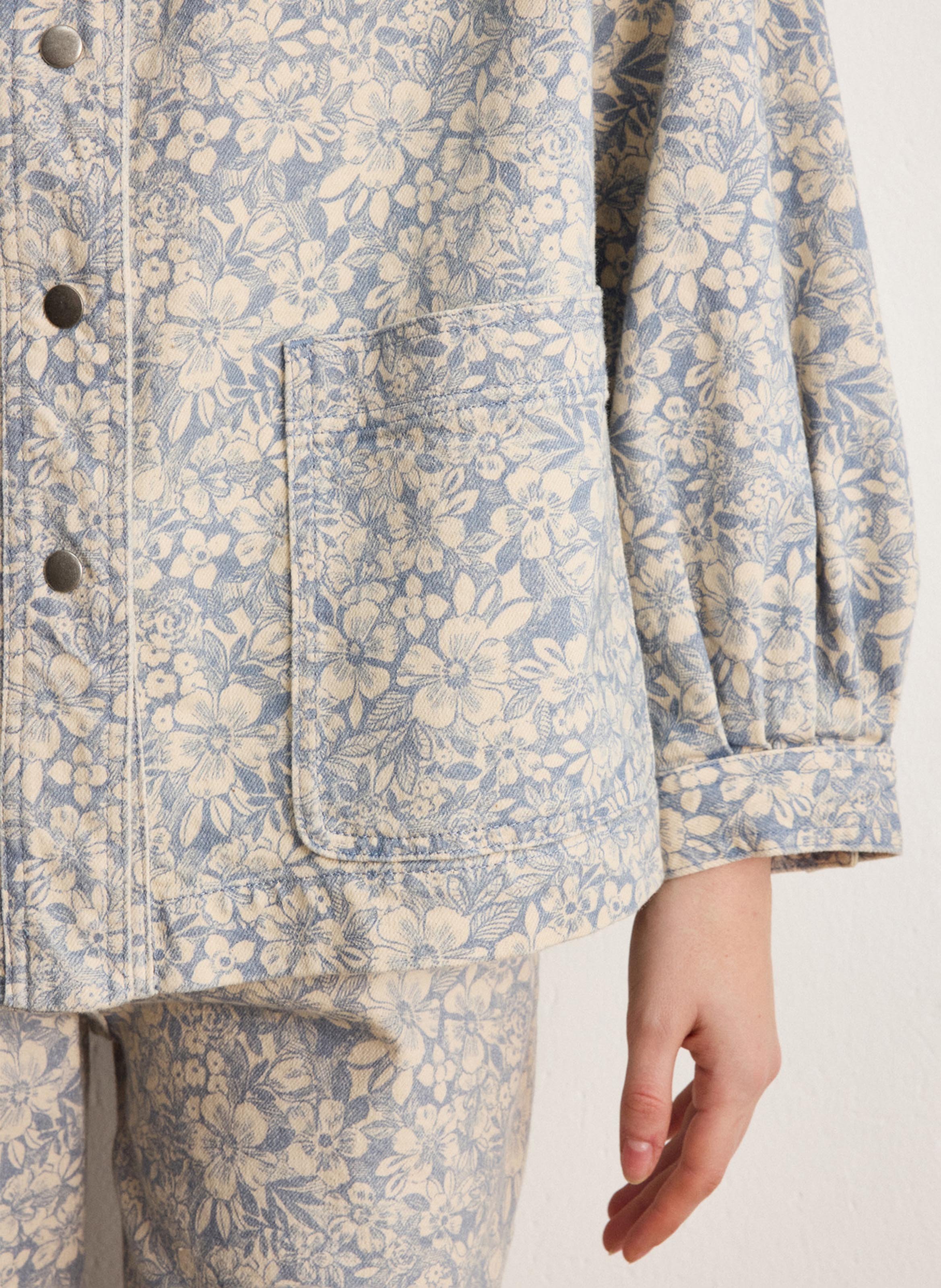 Surchemise en denim imprimé PABLO Bleu