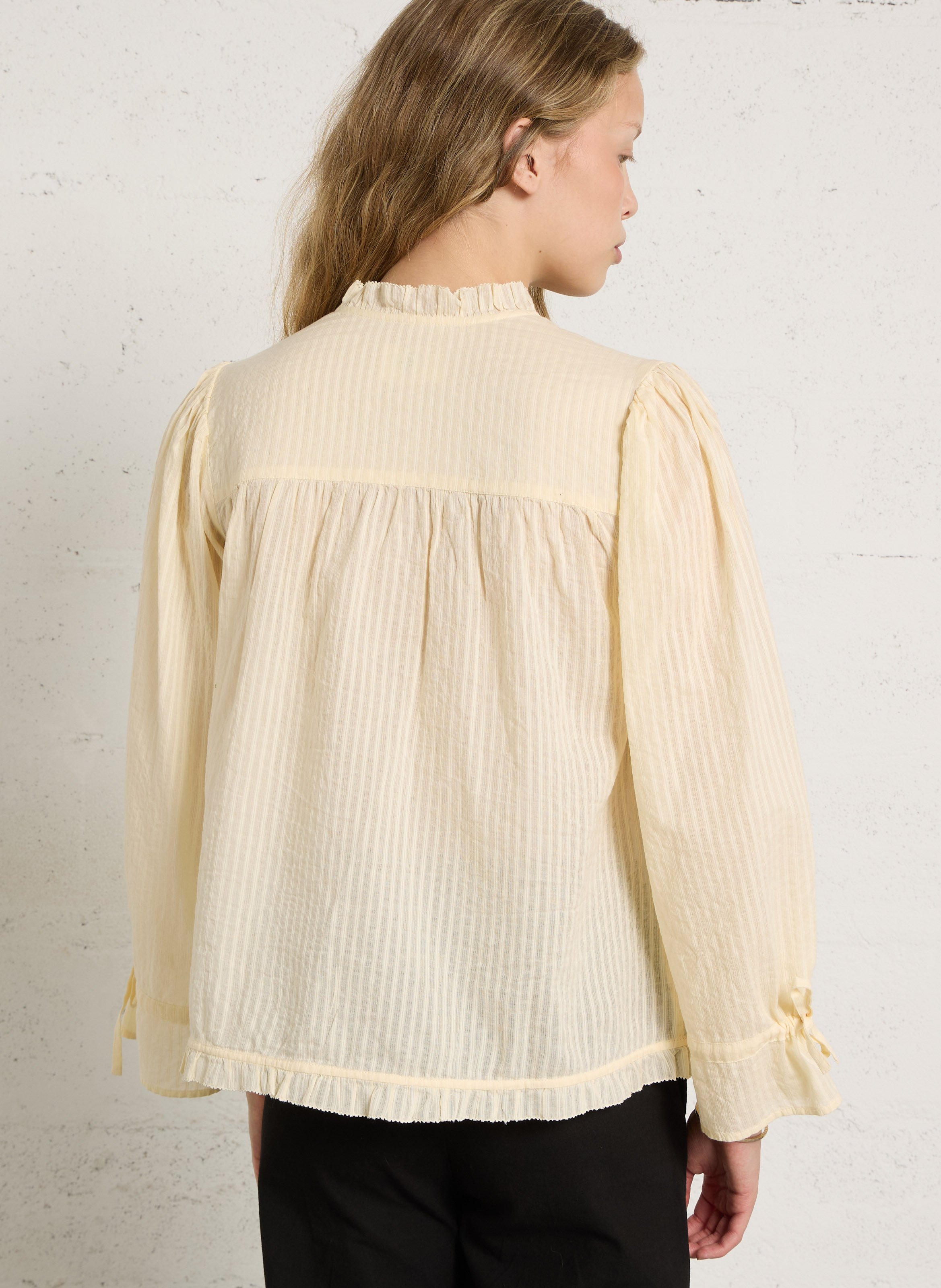 Loose-fit cotton shirt DES PETITS HAUTS Yellow