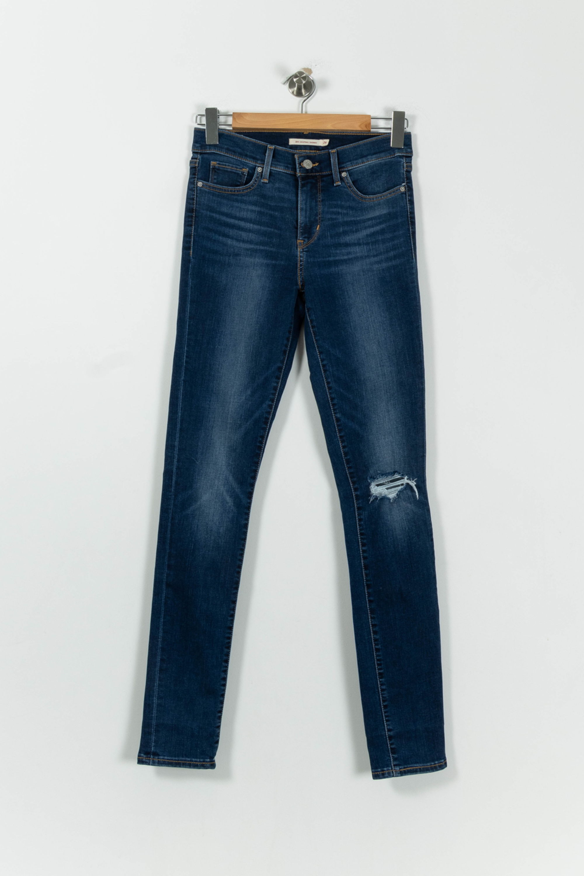 Cropped slim jeans with studs LEVI'S - Seconde main Blue