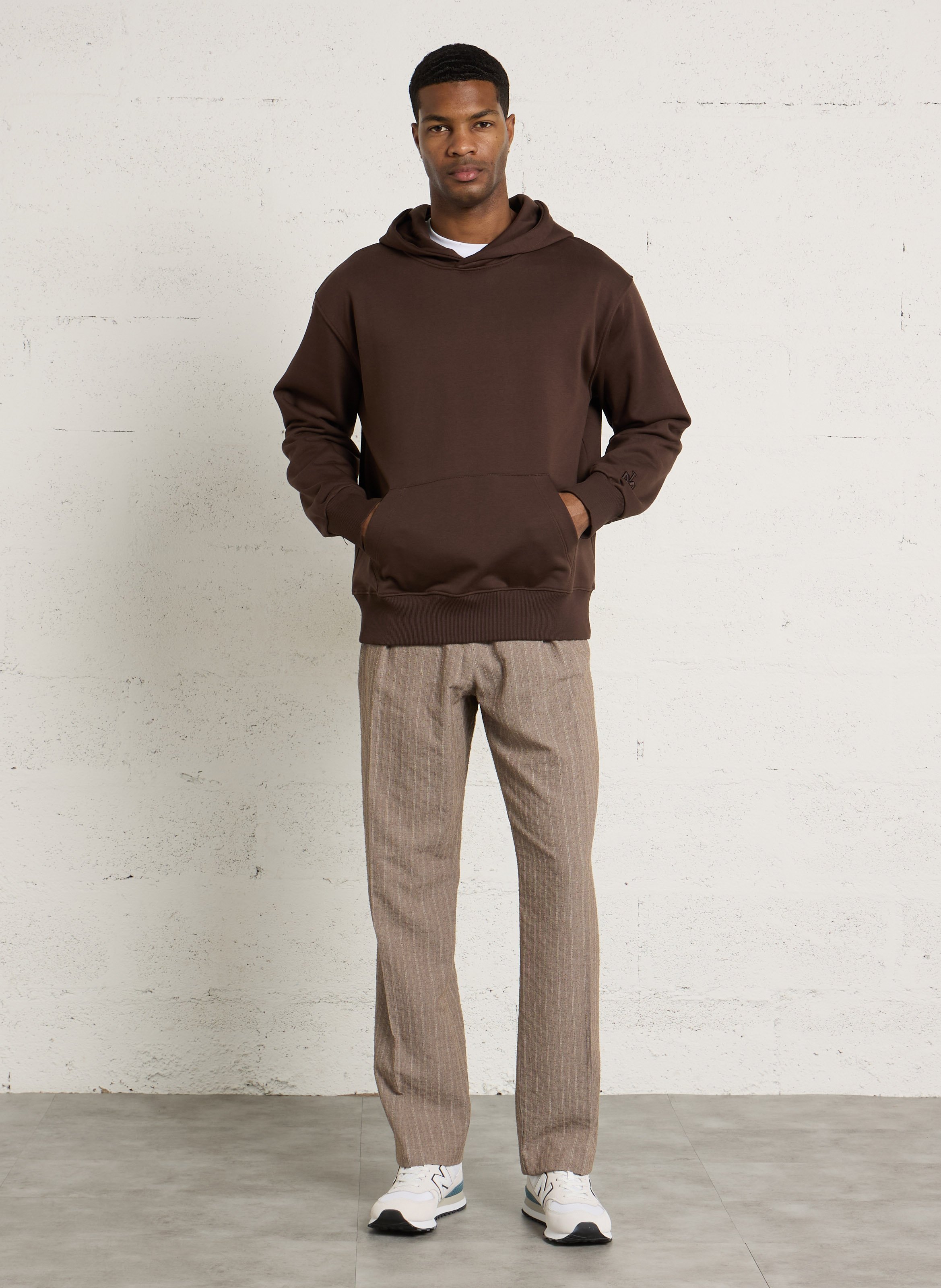 Low-top leather mix sneakers NEW BALANCE White