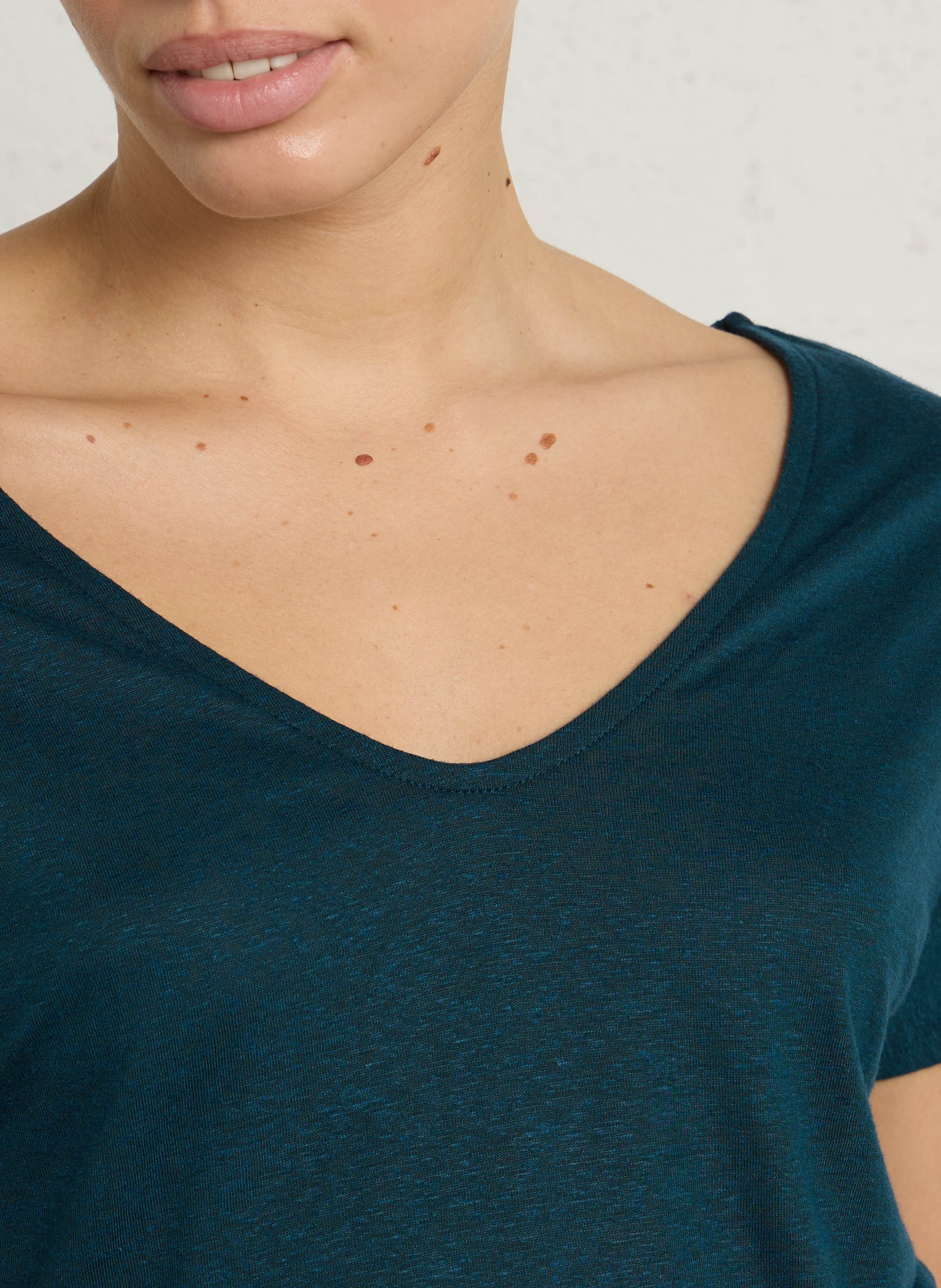 Tee-shirt manche courtes fluide uni NICE THINGS Bleu