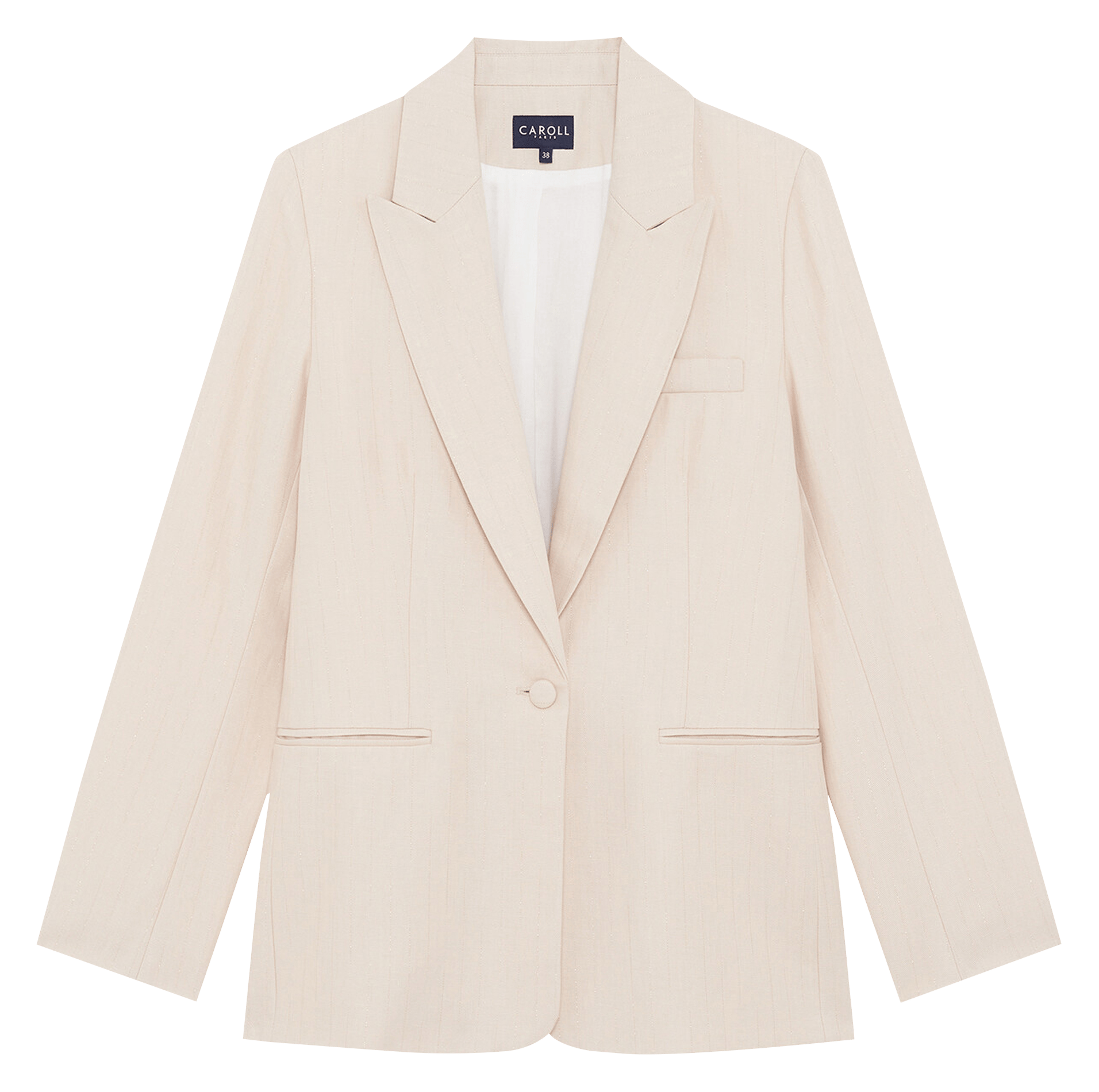Veste col tailleur  CAROLL Rose