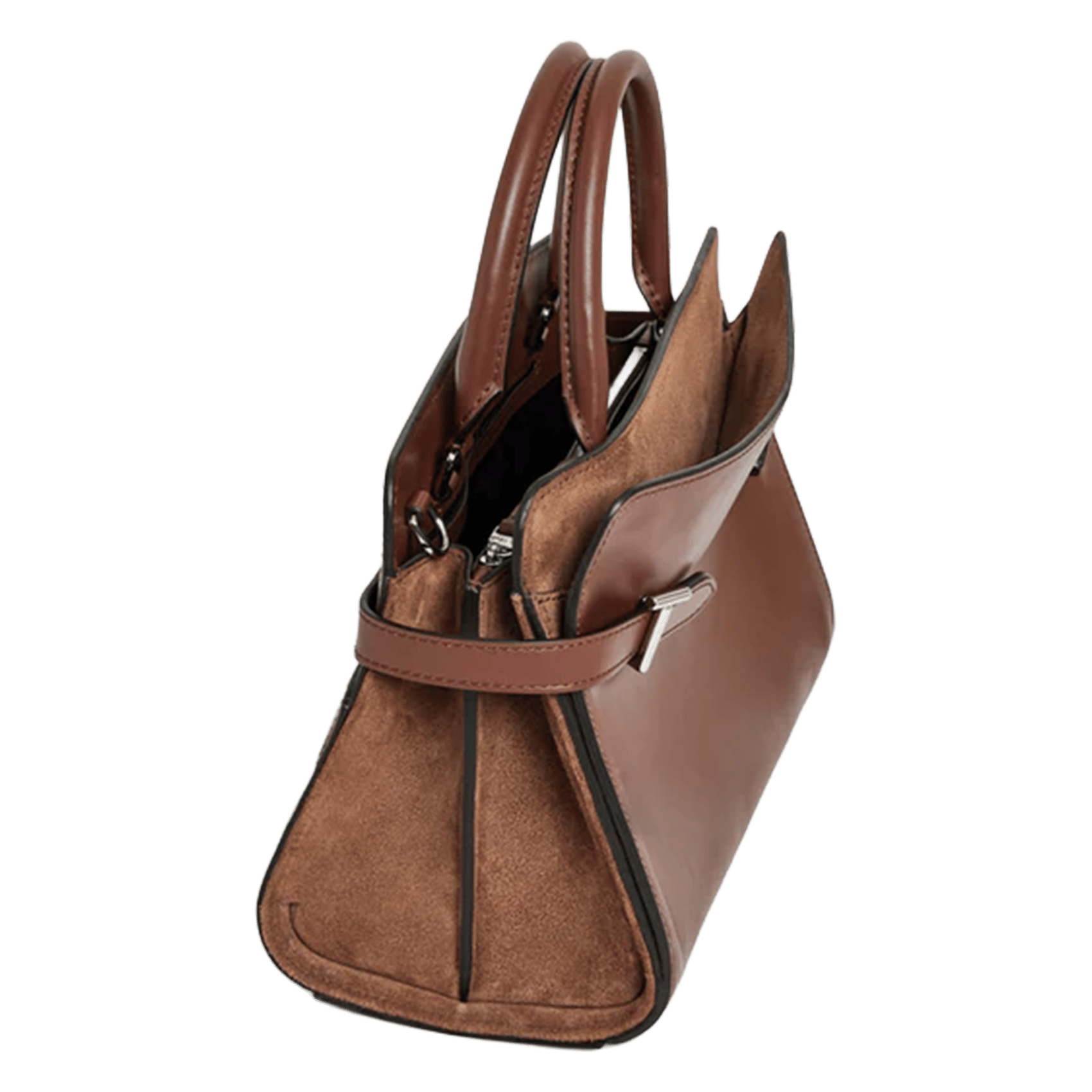 A-line leather skirt LE TANNEUR Brown