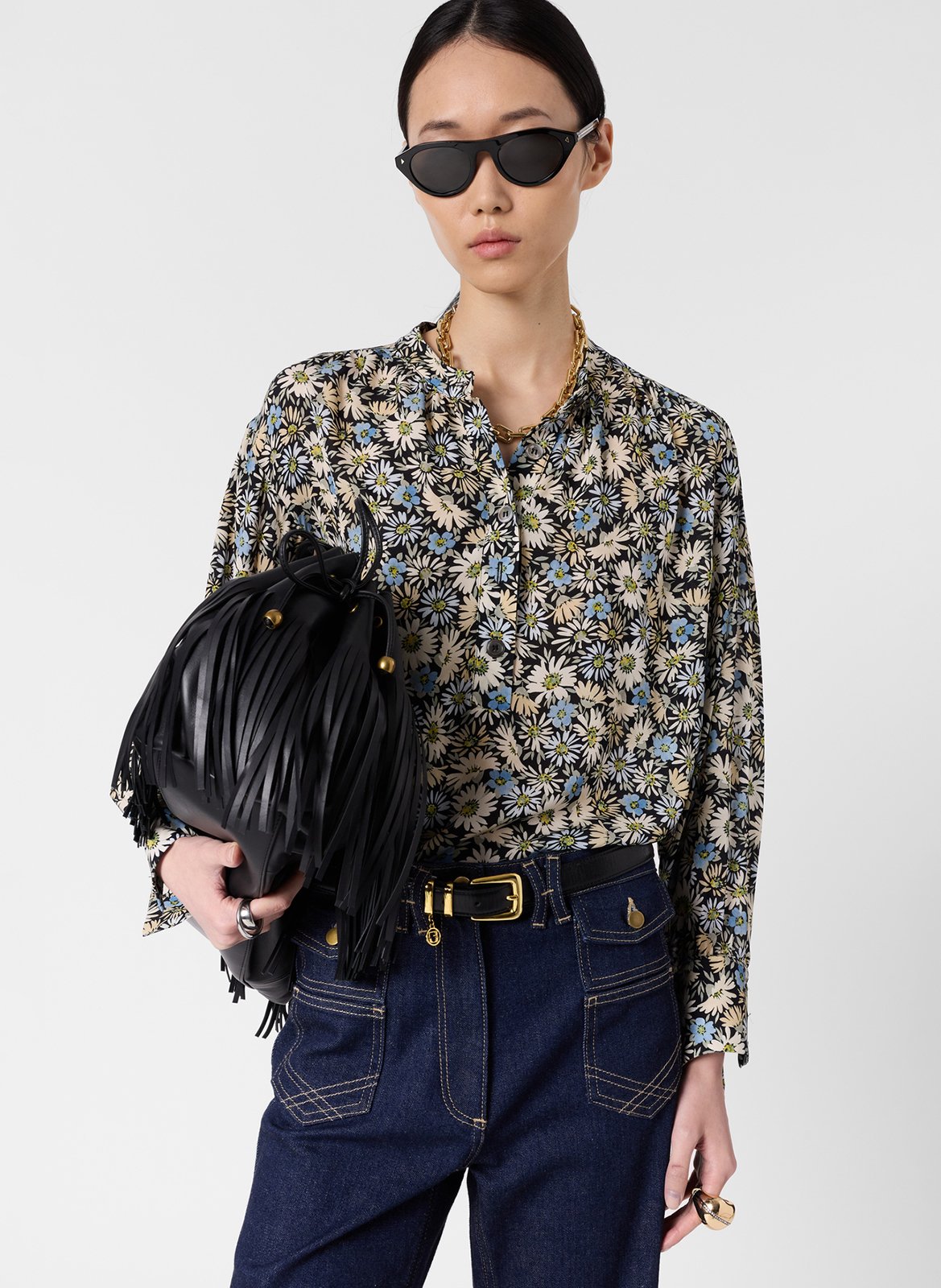 Bloes met bloemenprint GERARD DAREL Groen