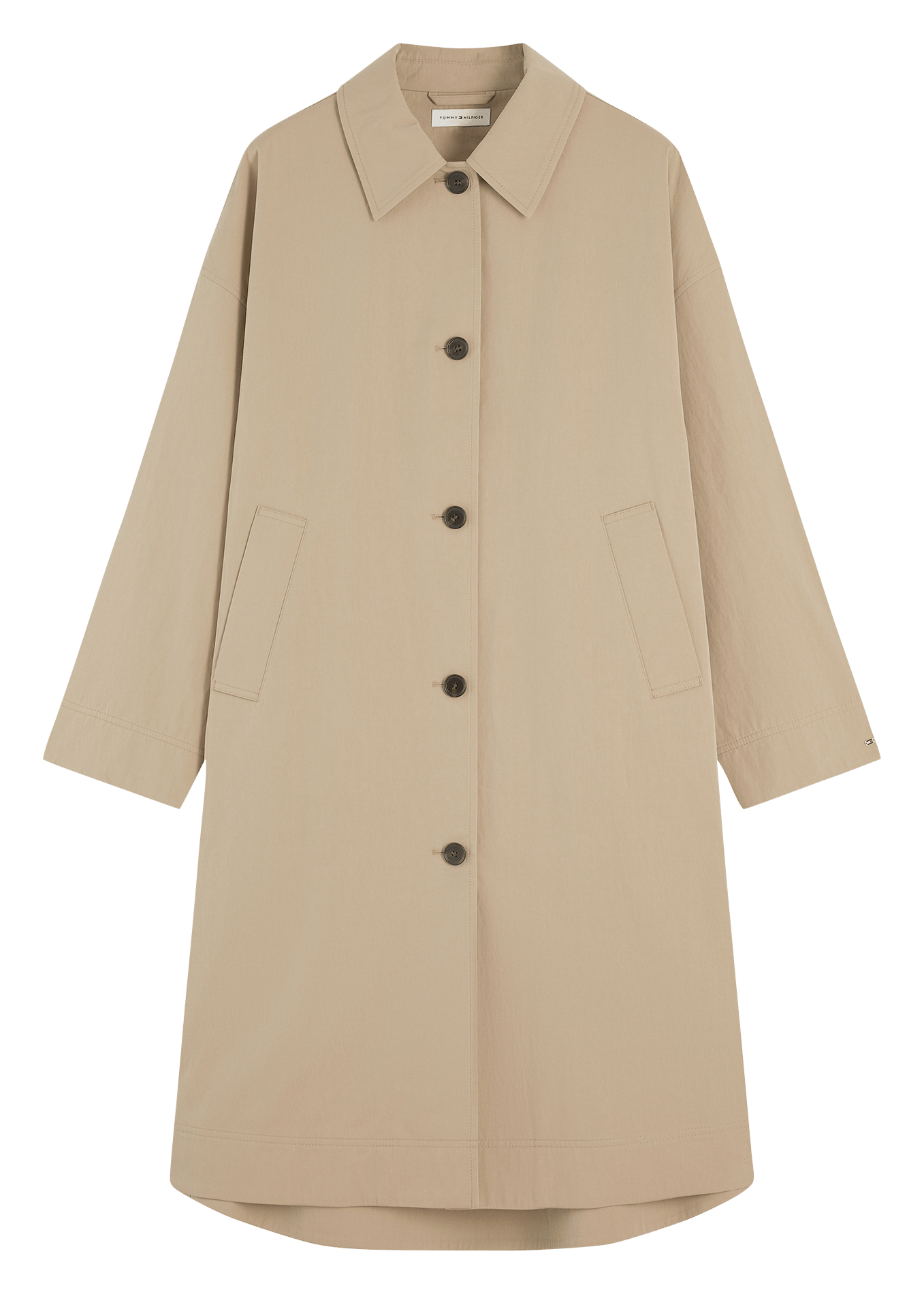 Trench oversize en coton mélangé TOMMY HILFIGER Beige