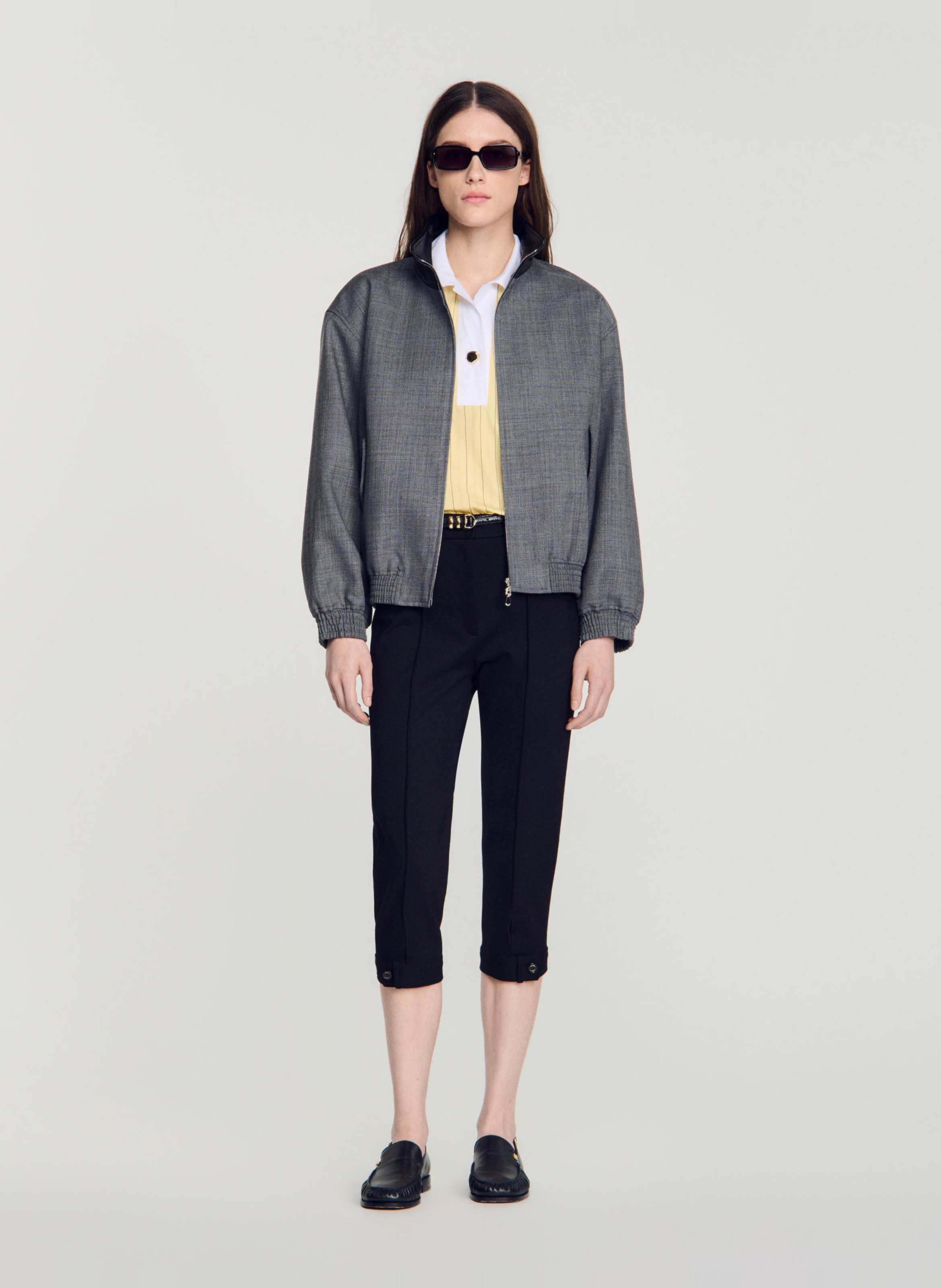 Oversized wollen jack SANDRO Grijs