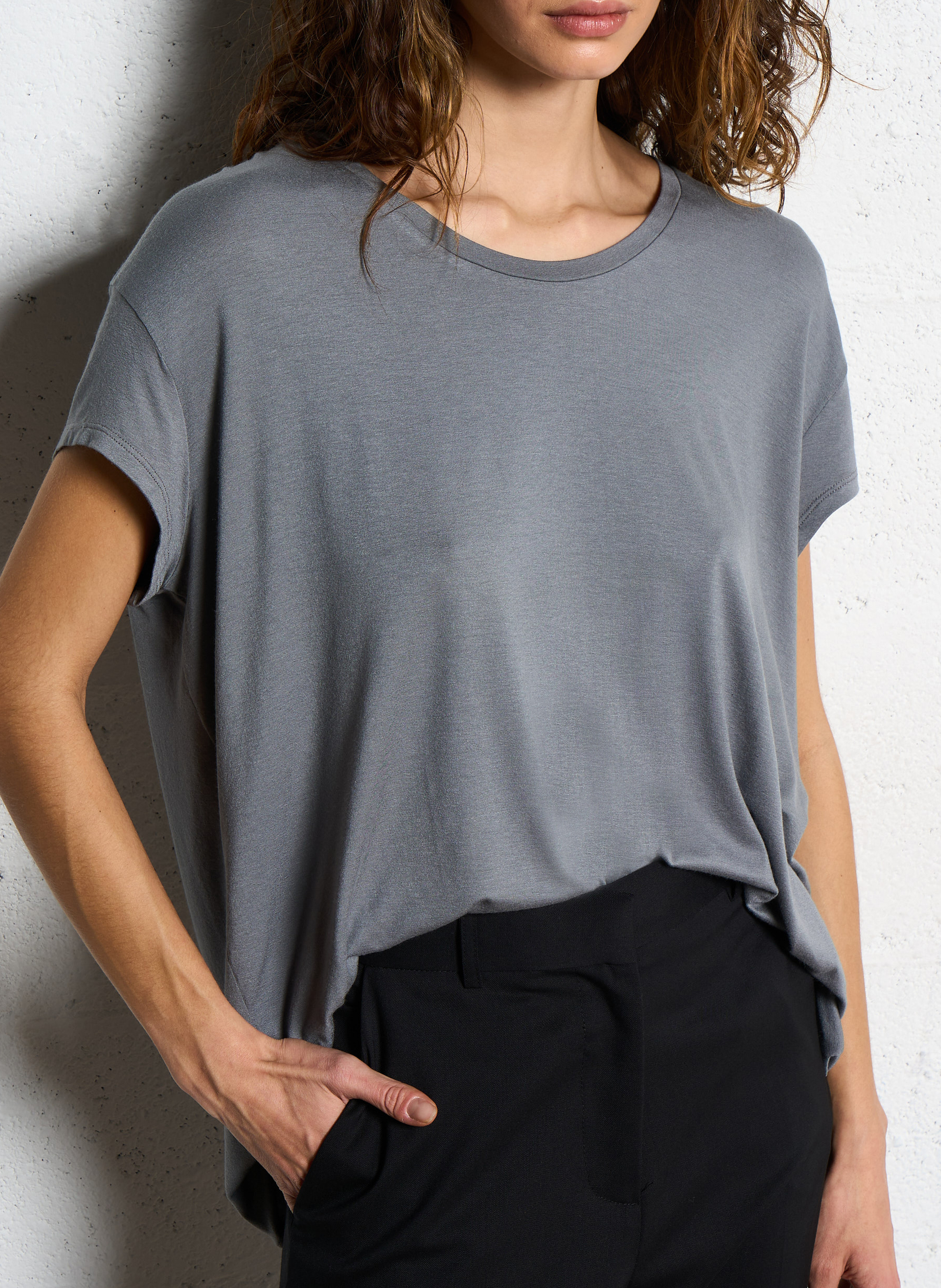 Rundhals-T-Shirt MARGAUX LONNBERG Grau