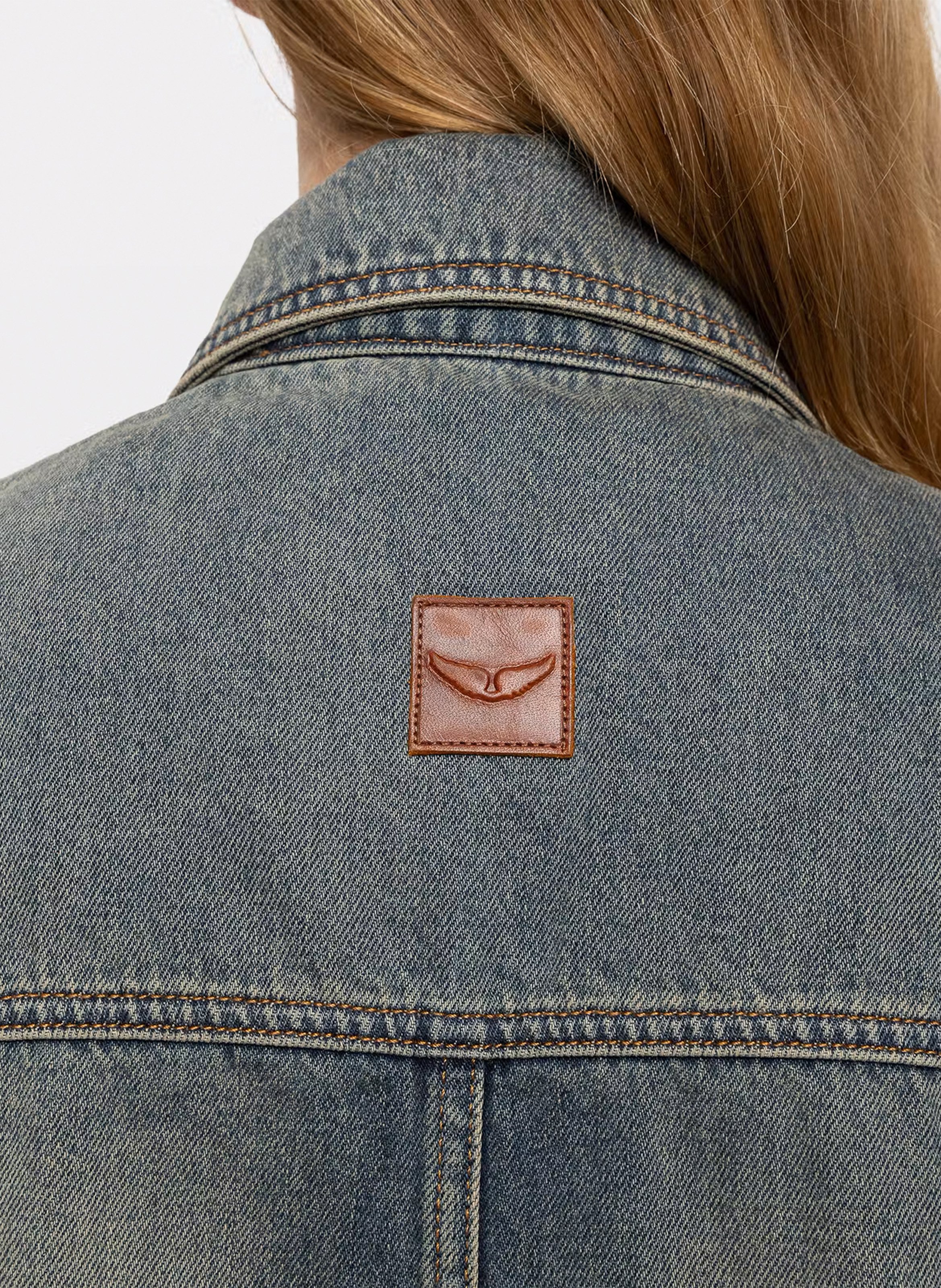 Veste en jean droite en coton ZADIG&VOLTAIRE Bleu