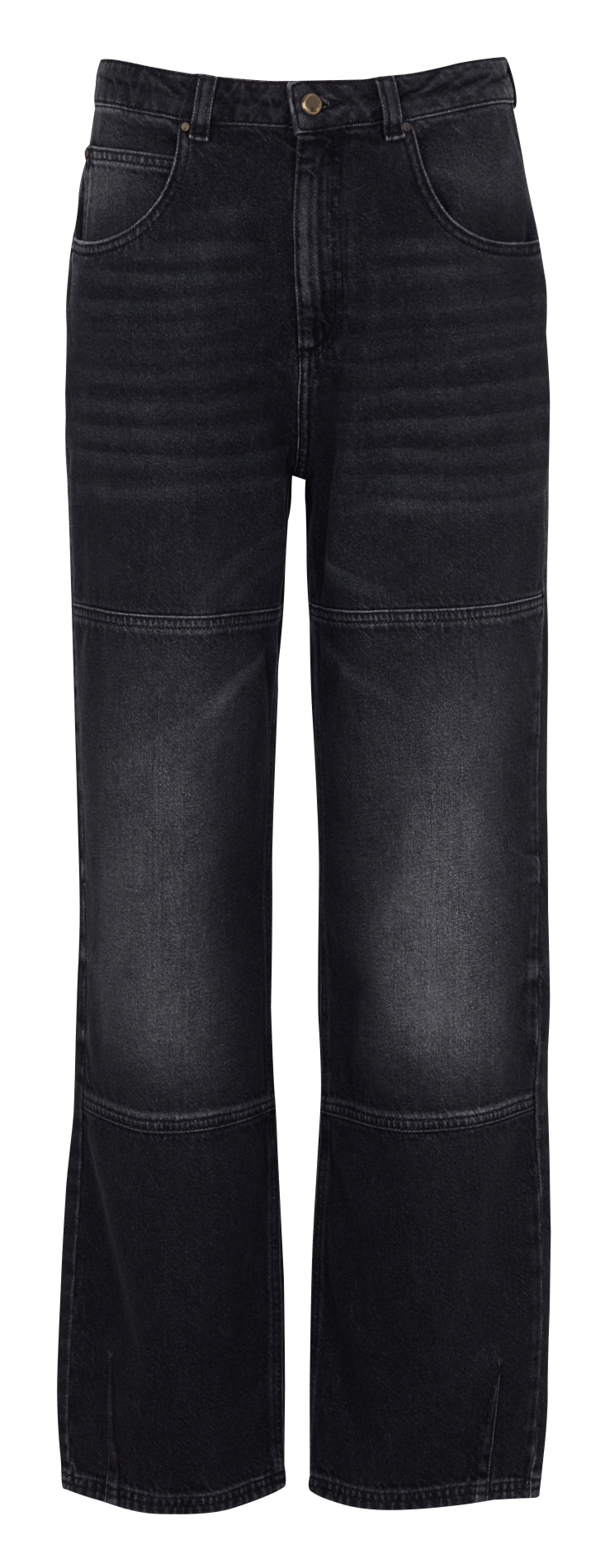 Rechte, katoenen jeans COTELAC ACOTE Zwart