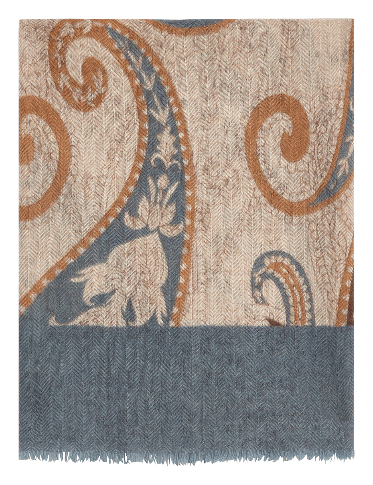 Printed wool and cashmere scarf GERARD DAREL Grey