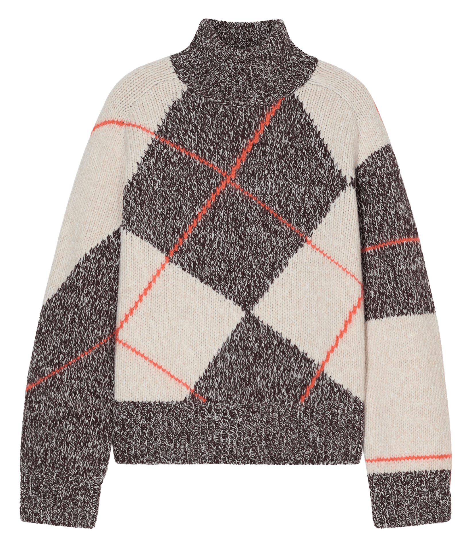Straight high-neck jacquard wool blend sweater CLOSED Multicolored