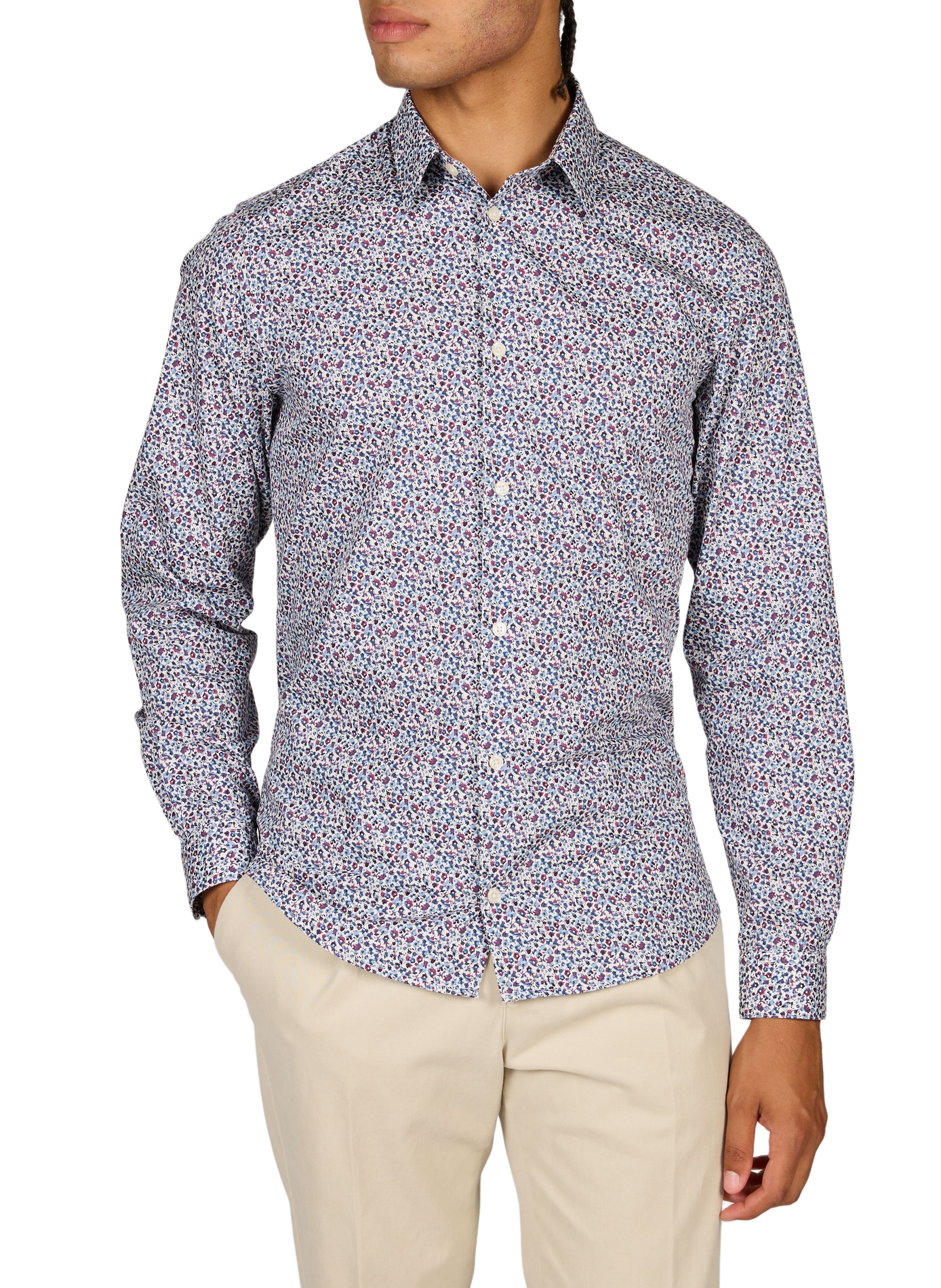 Slim-fit cotton shirt IFLORI-S AU PRINTEMPS PARIS Multicolored