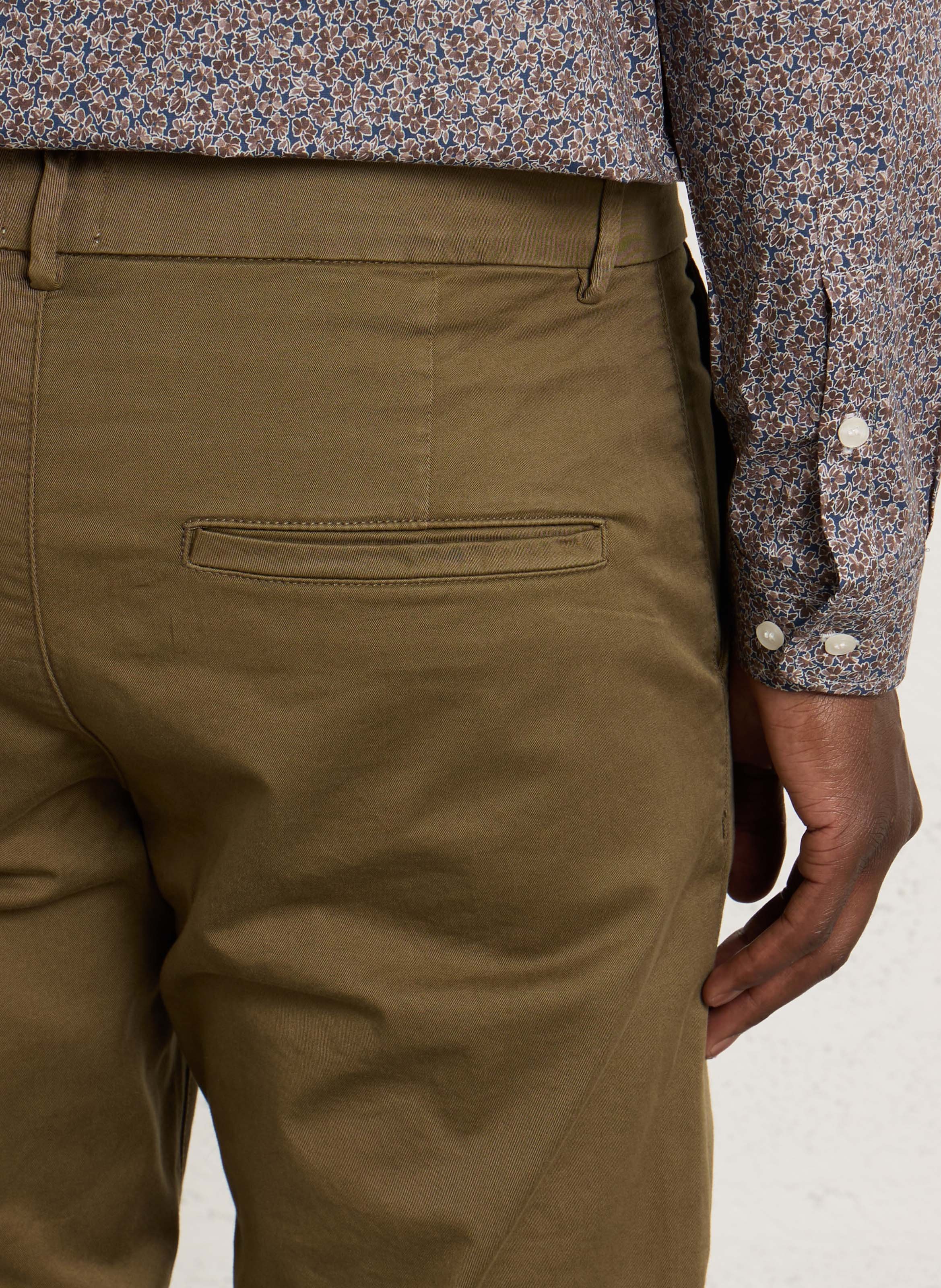Pantalon chino slim uni  IKKS Kaki