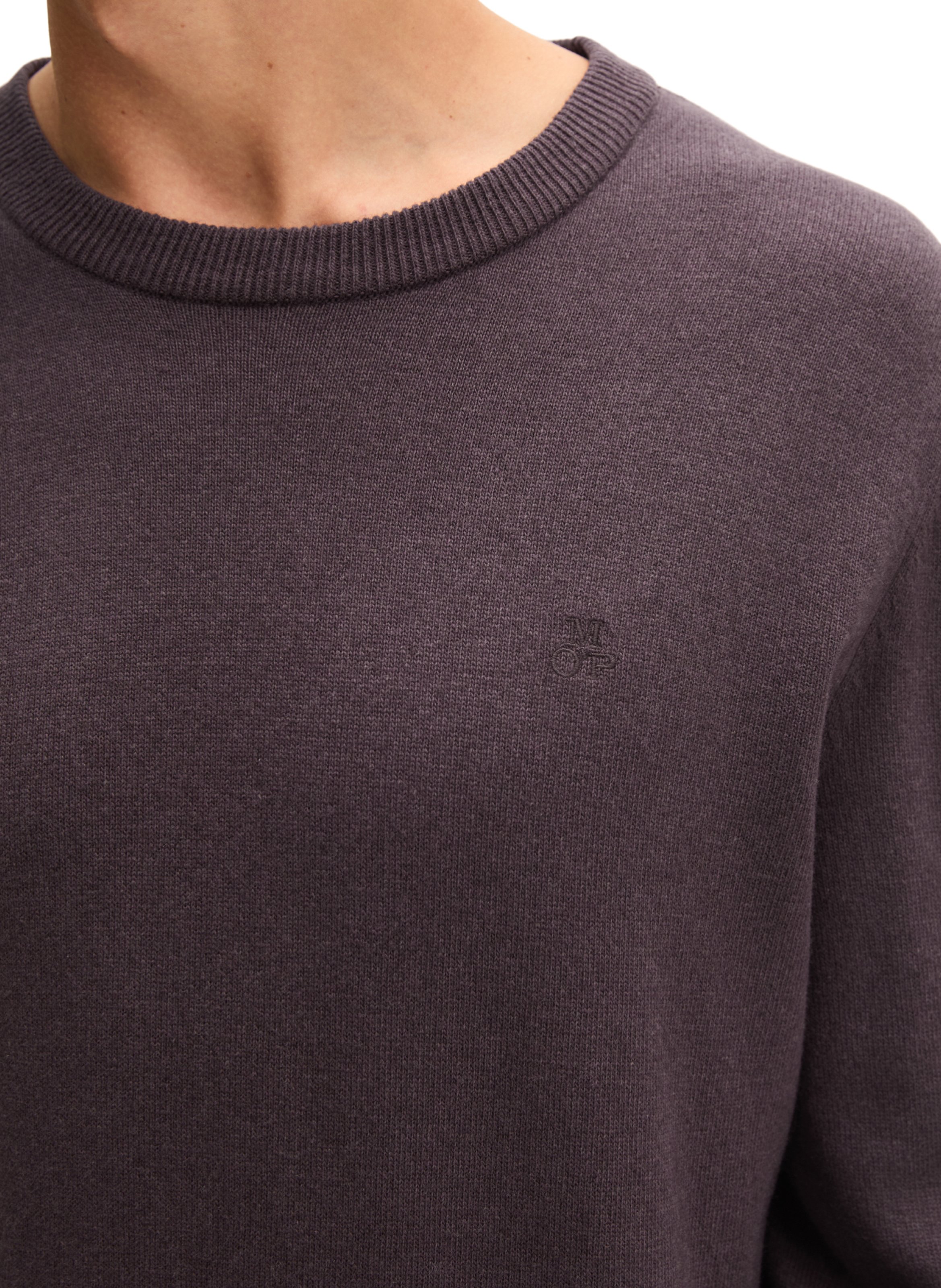 Pull col rond en coton mélangé MARC O'POLO Violet