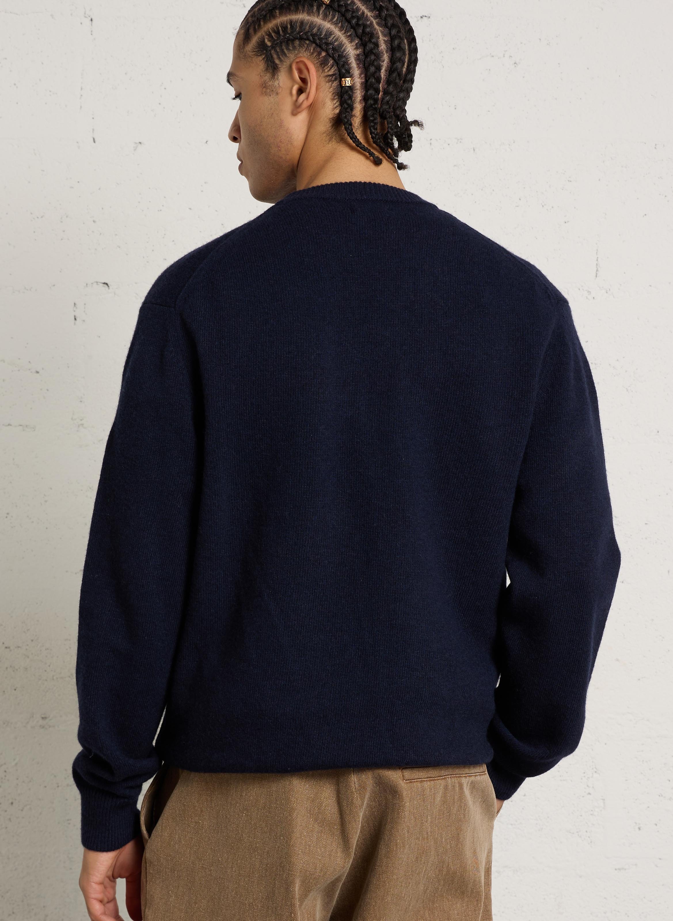 Pull droit en laine mélangée NAPAPIJRI Bleu