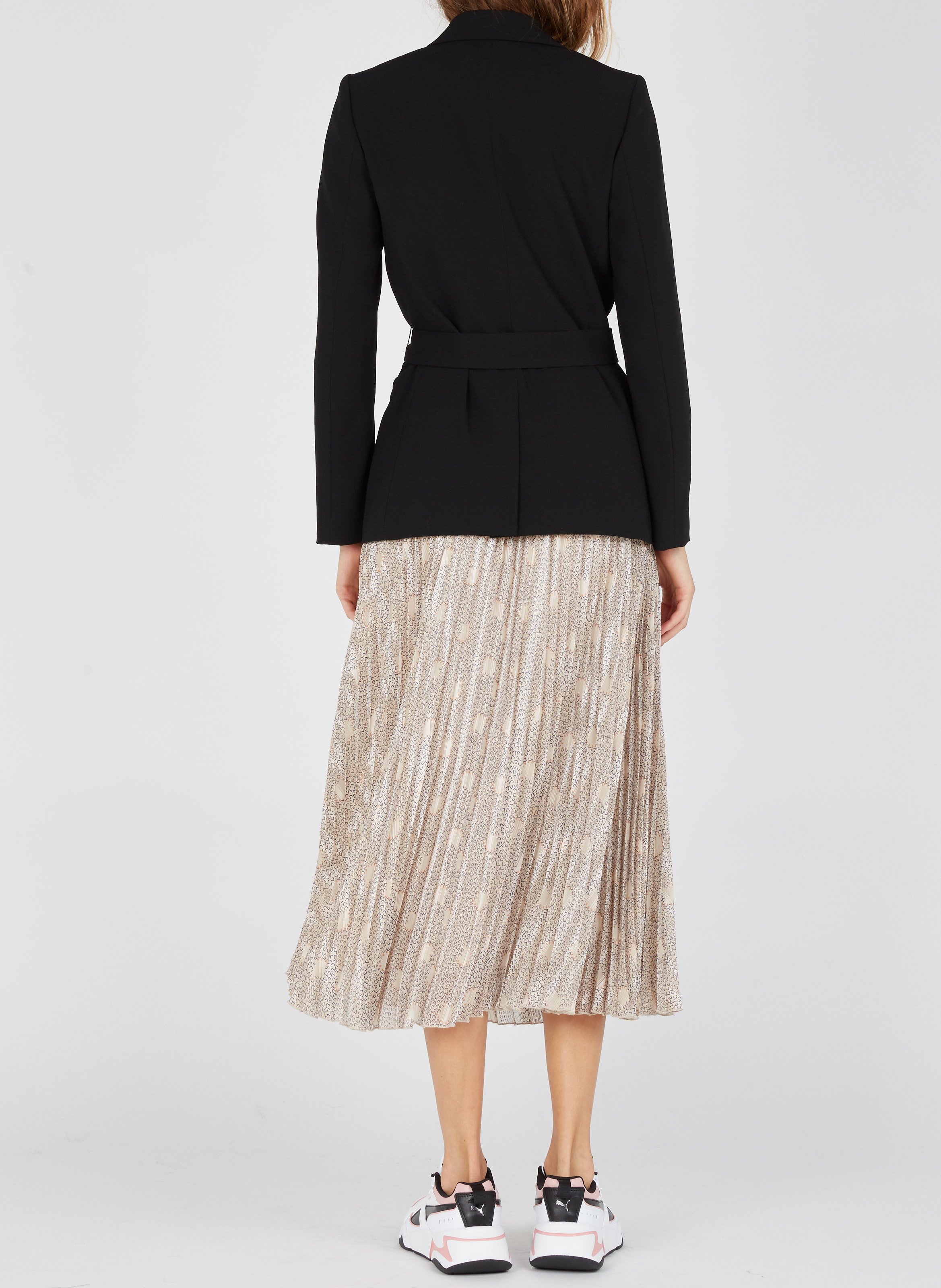Veste col tailleur ceinturée CLAUDIE PIERLOT Noir