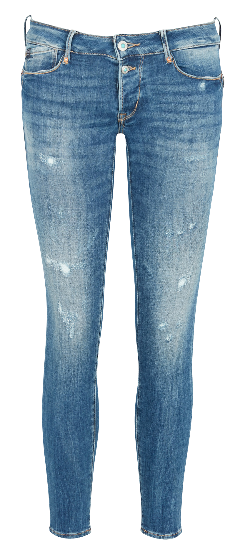 Jean slim à abrasions LE TEMPS DES CERISES Bleu