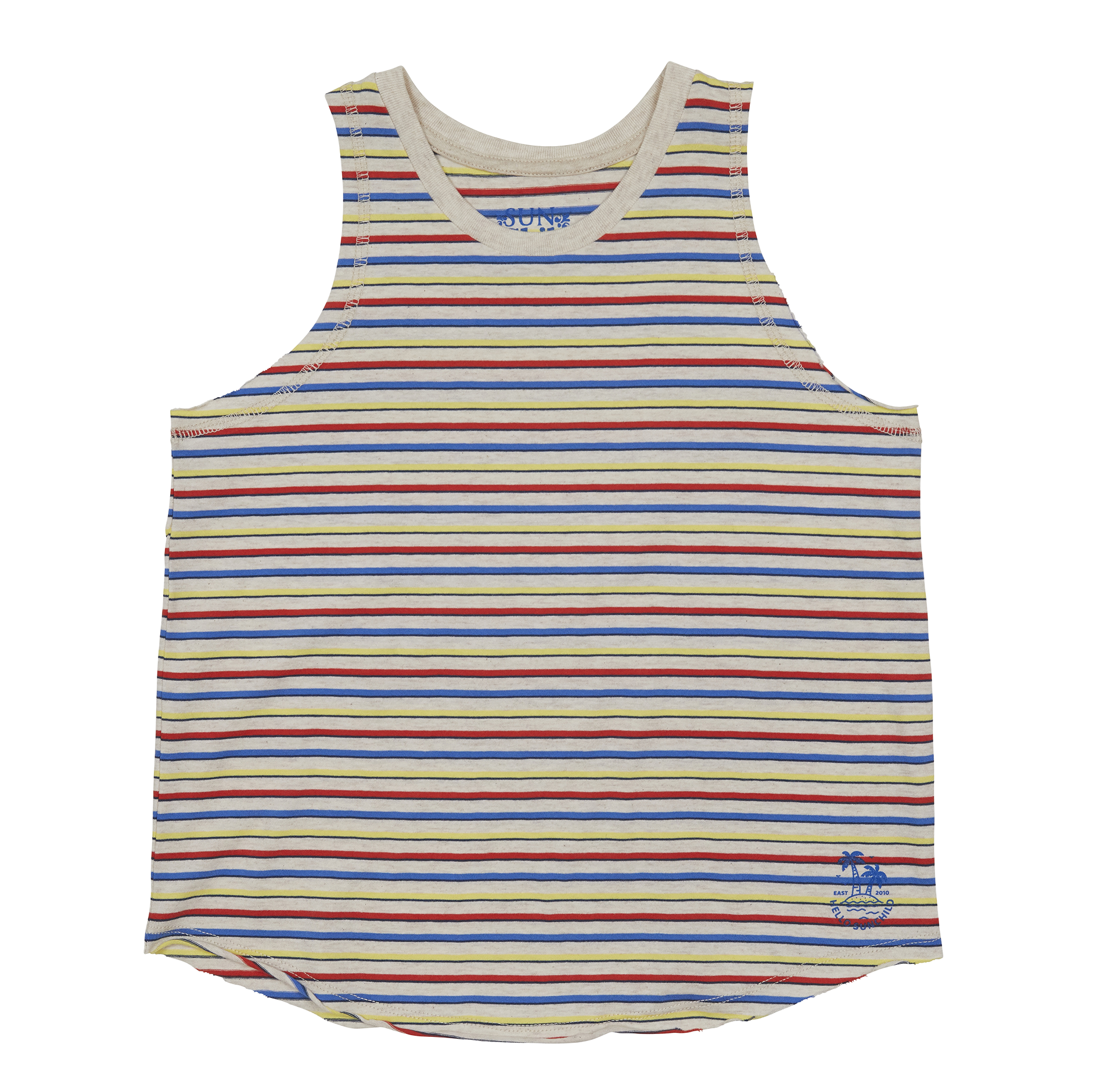 Débardeur col rond imprimé en coton SUNCHILD Multicolore