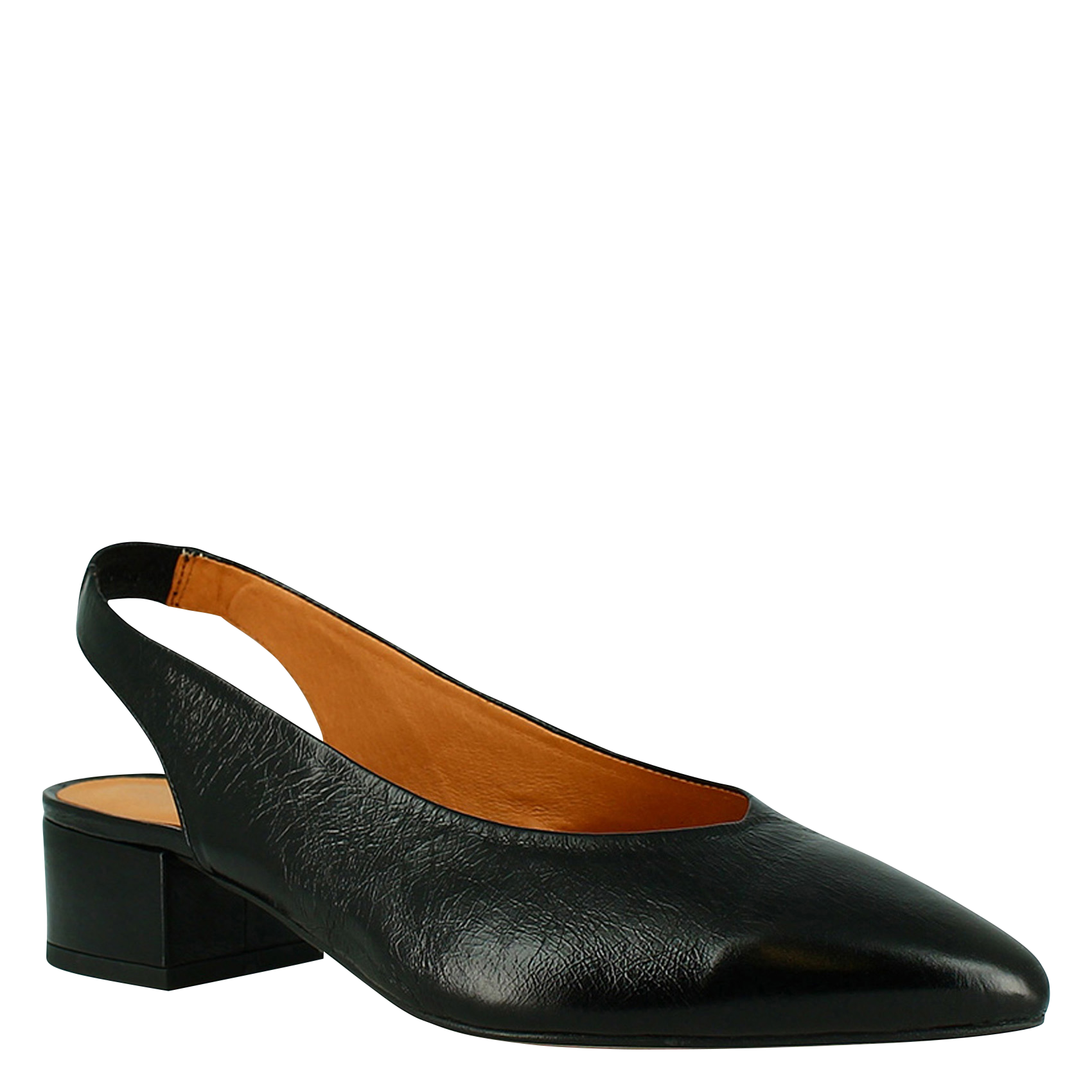 Ballerines en cuir lisse Noir