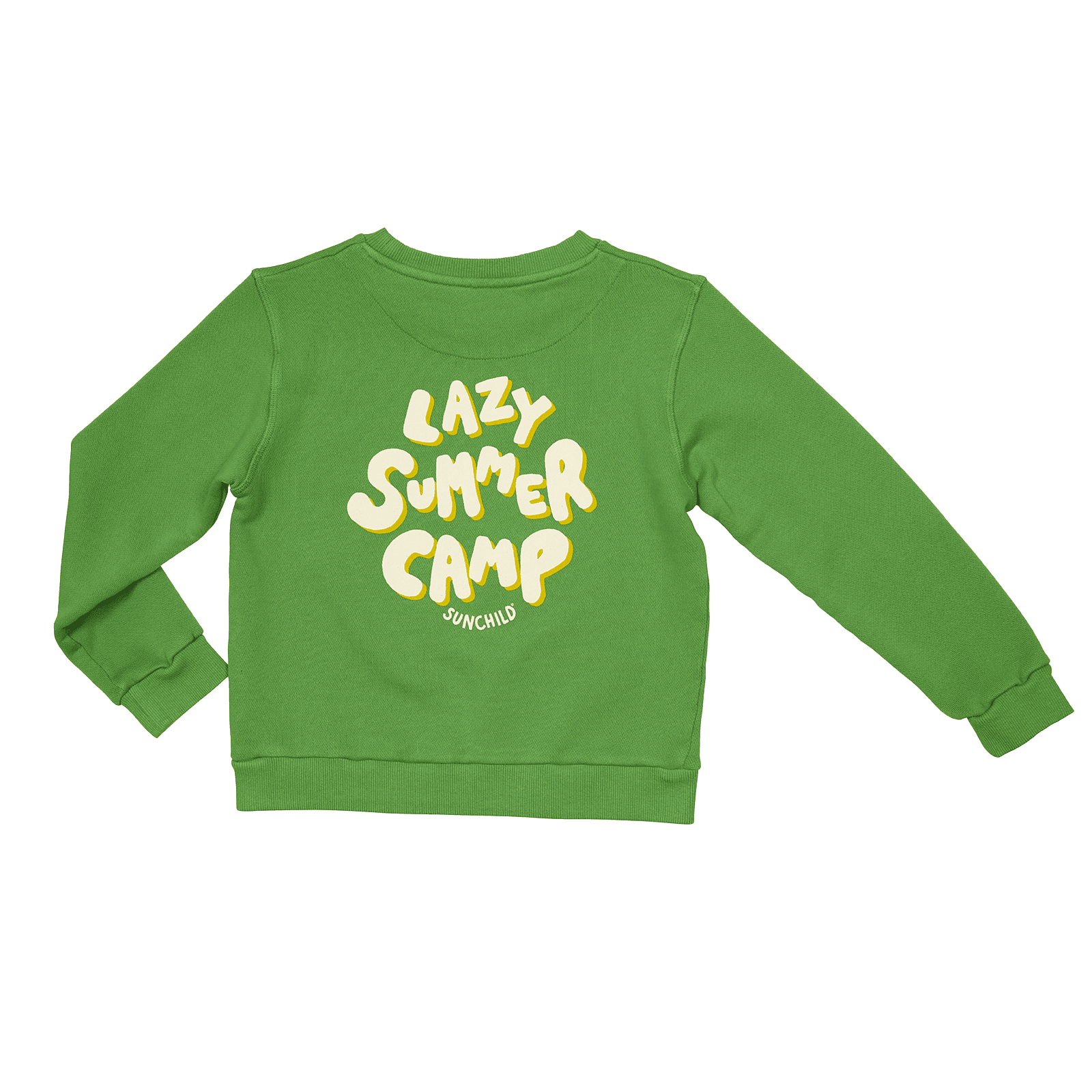Sweat col rond droit en coton SUNCHILD Vert